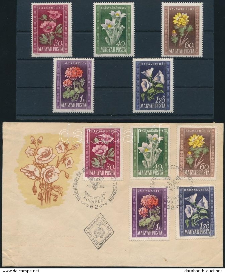 ** 1950 Virág Sor + FDC - Andere & Zonder Classificatie