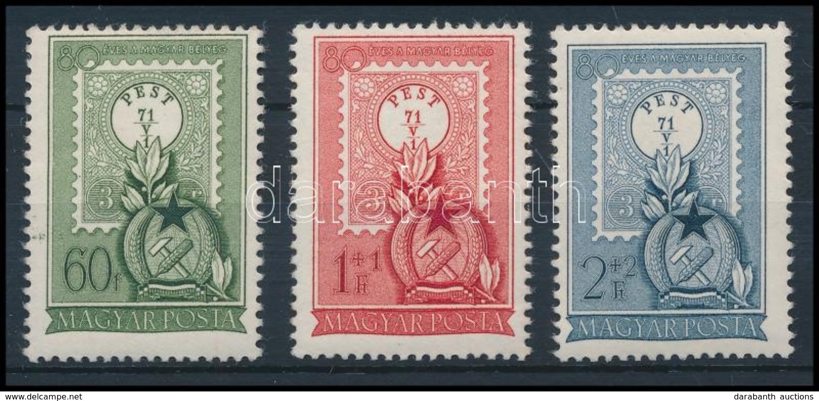 ** 1951 80 éves A Magyar Bélyeg Sor - Other & Unclassified