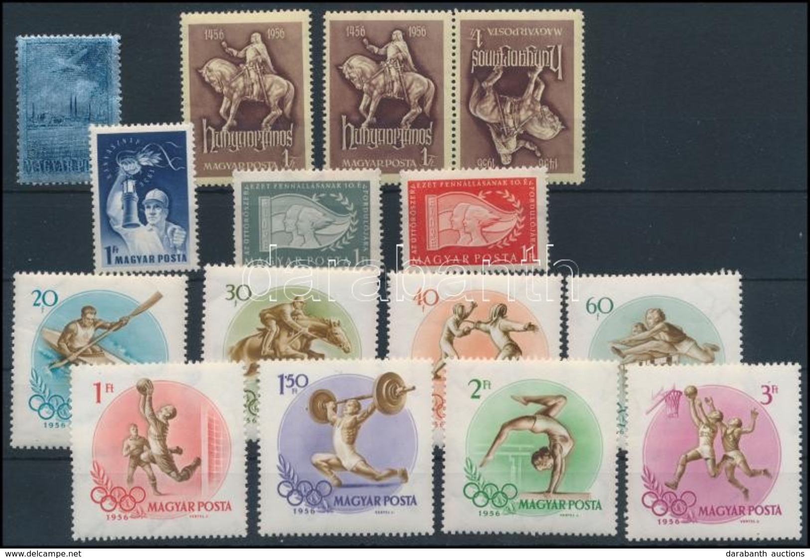 ** 1955-1956 Alumínium, Hunyadi, Bányásznap, Úttörő, Olimpia Sorok Stecklapon (5.150) - Other & Unclassified