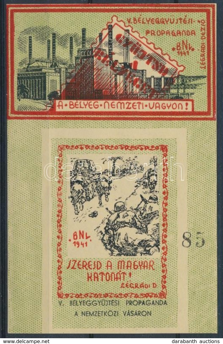 ** 1941/4abbI BNV Bélyeggyűjtési Propaganda Emlékív (6.000) - Other & Unclassified