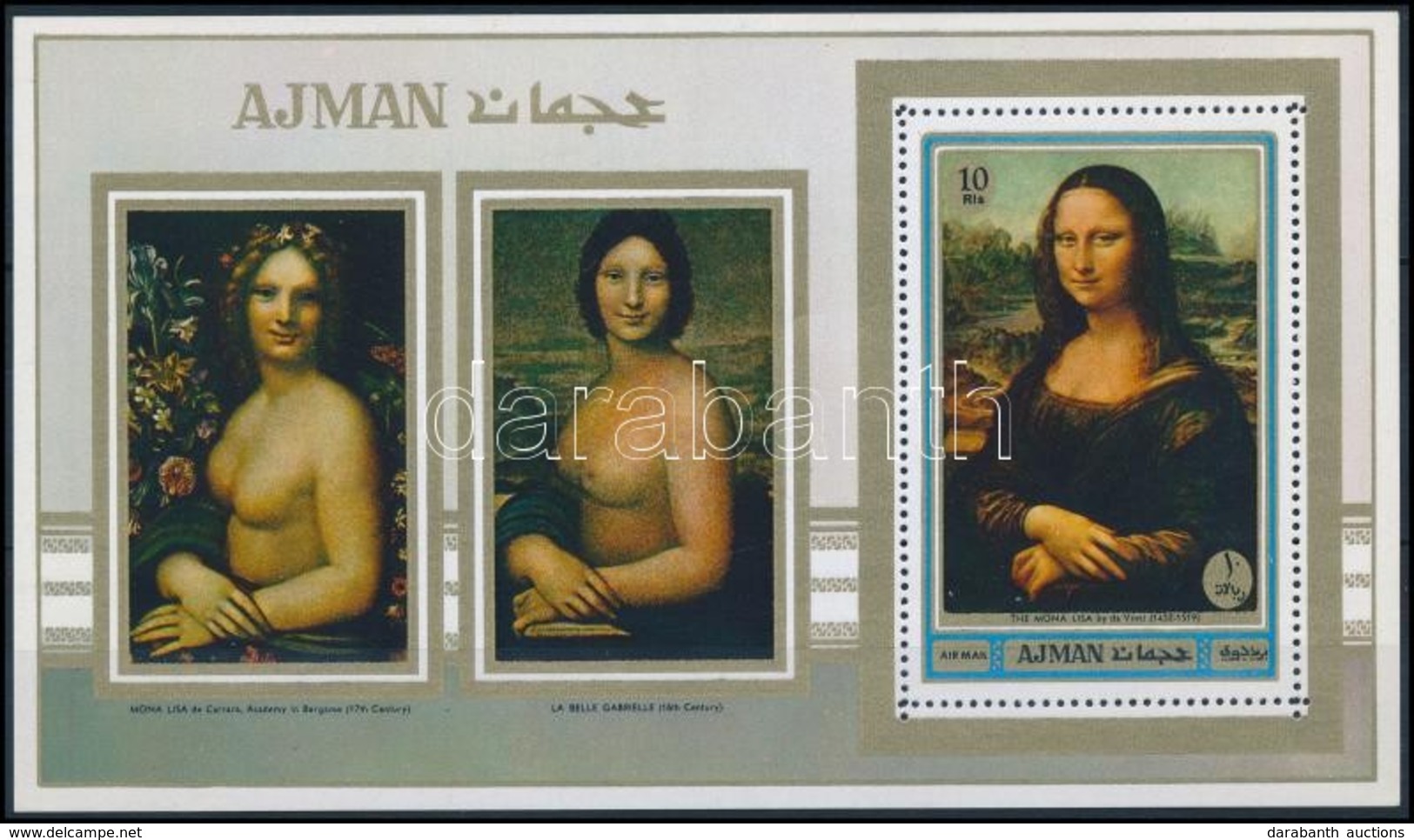 ** 1970 Mona Lisa Blokk Mi 192A - Sonstige & Ohne Zuordnung