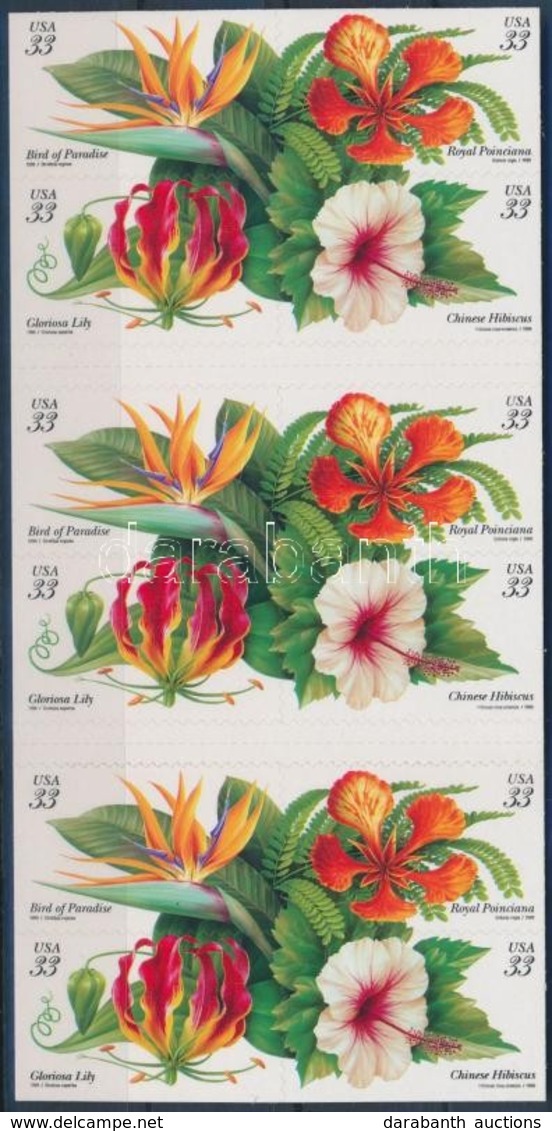 ** 1999 Trópusi Növények öntapadós Bélyegfüzet F-Bl. 58 (Mi 3117-3120) - Sonstige & Ohne Zuordnung