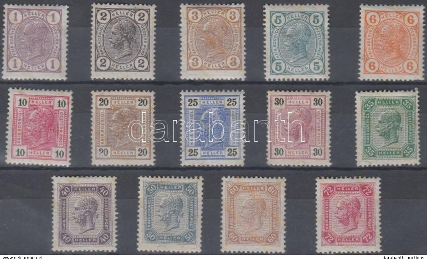 ** 1904 Forgalmi Sor Mi 105-118 C (1-2 Bélyegen Gumihiba / Gum Disturbance) (Mi EUR 1.100.-) - Andere & Zonder Classificatie