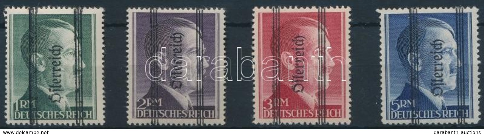 ** 1945 Felülnyomott Hitler Fejek Sor / Mi 693 IIB, 694 IIB, 695 IIA, 696 IIA Set (Mi EUR 500,-) - Sonstige & Ohne Zuordnung