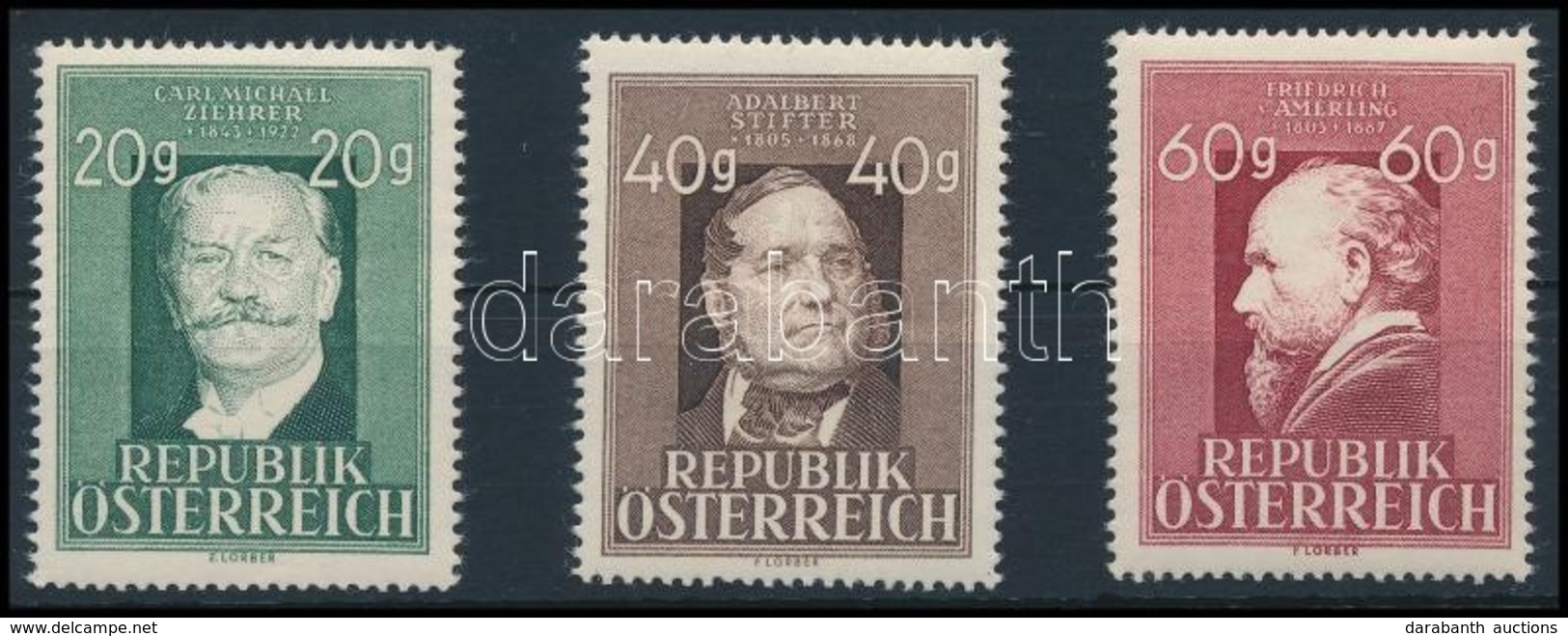 ** 1948 Híres Emberek Sor (gumihiba),
Famous People Set (gum Disturbance)
Mi 855-857 - Sonstige & Ohne Zuordnung