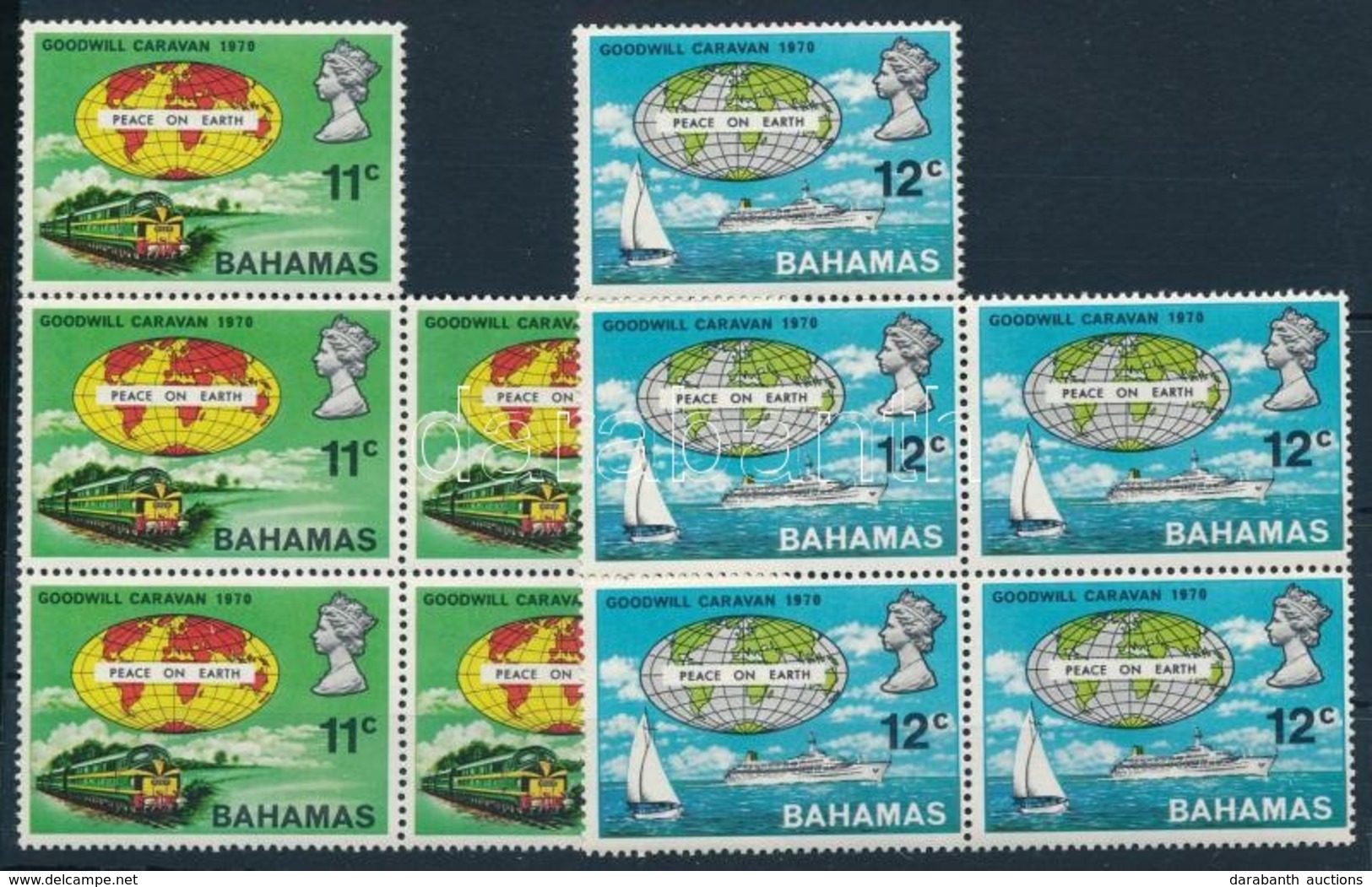 ** 1970 Turizmus Sor 2 értéke Mi 309-310 5-ös Tömbökben - Sonstige & Ohne Zuordnung