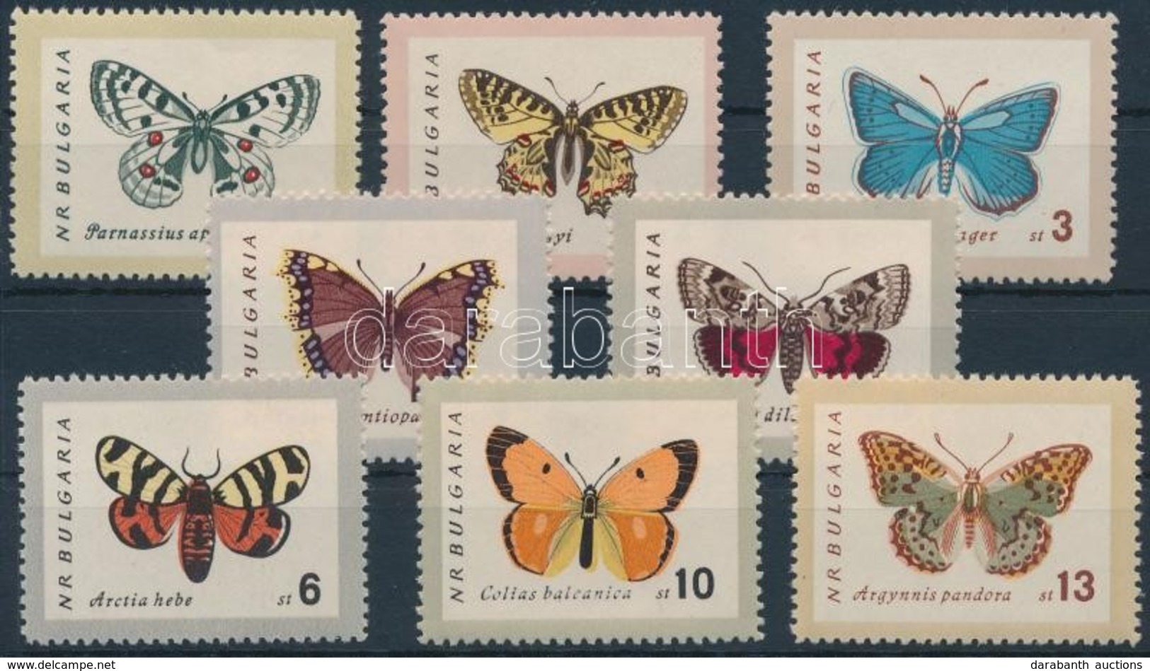 ** 1962 Lepkék Sor,
Butterflies Set
Mi 1339-1346 - Other & Unclassified