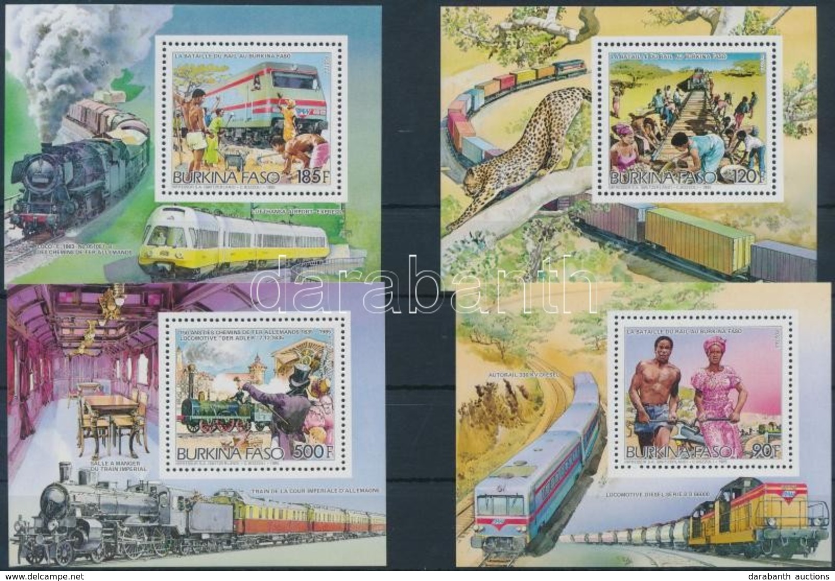 ** 1986 Vonat Sor Blokk Formában Mi 1082-1085 A - Andere & Zonder Classificatie