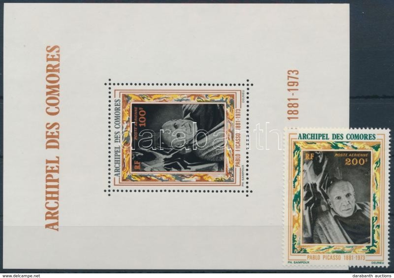 ** 1973 Picasso, Festmények Bélyeg + Blokk,
Picasso, Paintings Stamp + Block
Mi 162 +  Mi 1 - Other & Unclassified