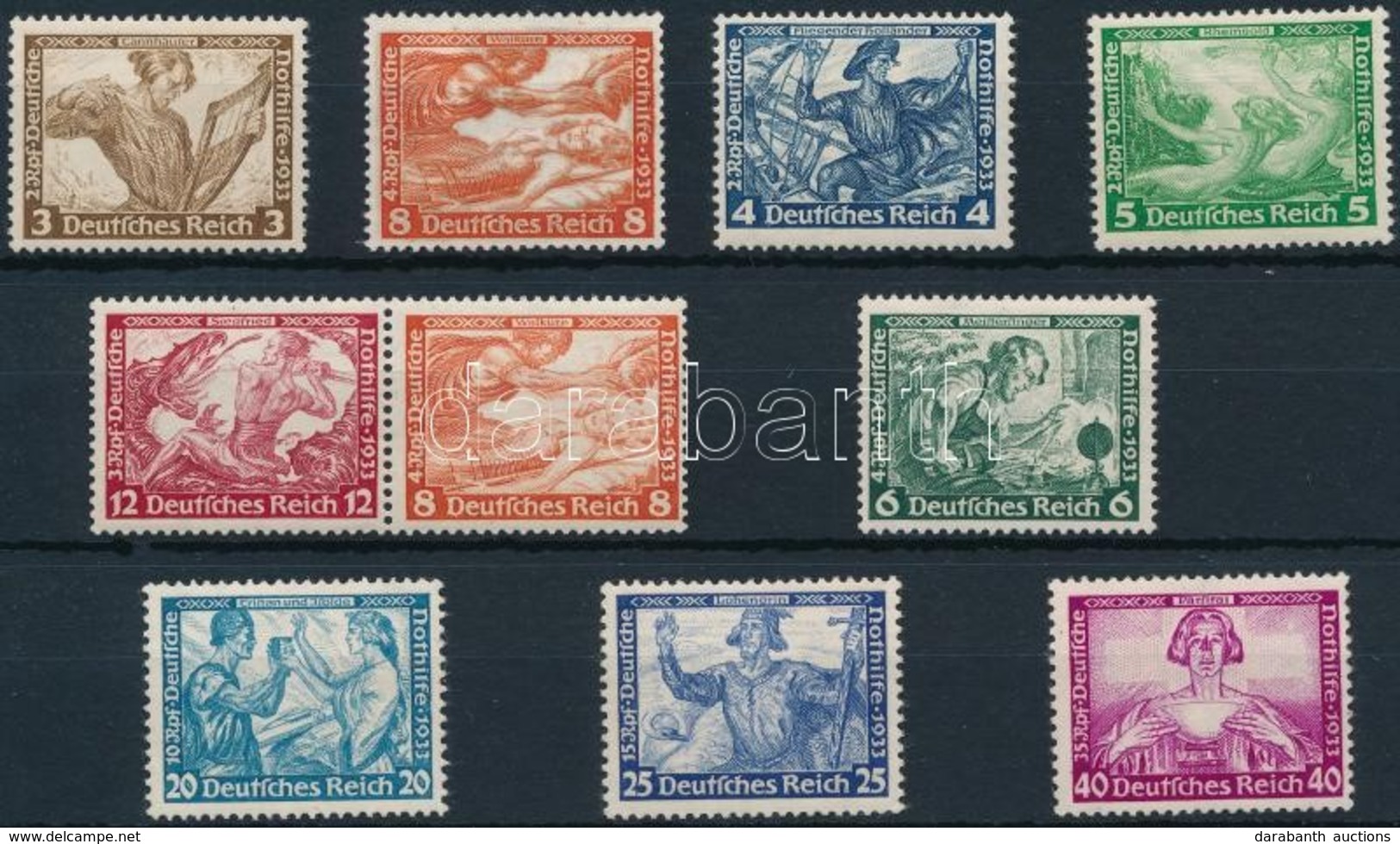 ** 1933 Wagner Operák Sor Mi 499-507 - Other & Unclassified