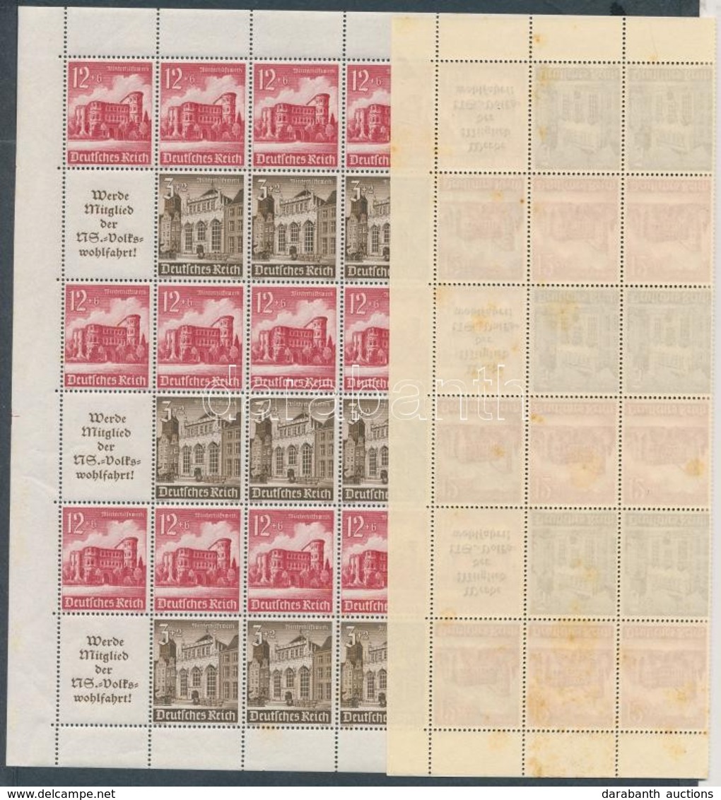 ** 1940 Téli Segély Bélyegfüzet Teljes ív Mi MHB 68 (hajtott, Rozsdafoltos) - Andere & Zonder Classificatie