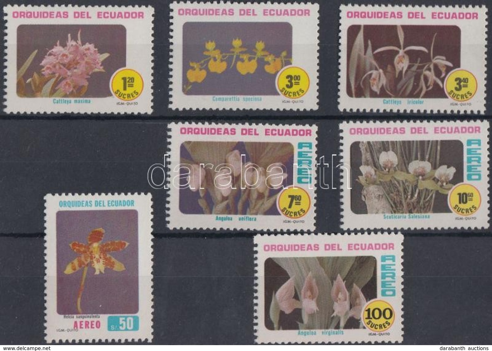 ** 1980 Orchideák Sor Mi 1885-1891 - Andere & Zonder Classificatie