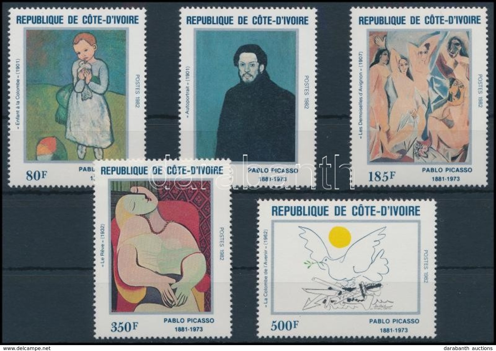 ** 1982 Festmények Sor,
Painting Set
Mi 741+745 - Other & Unclassified