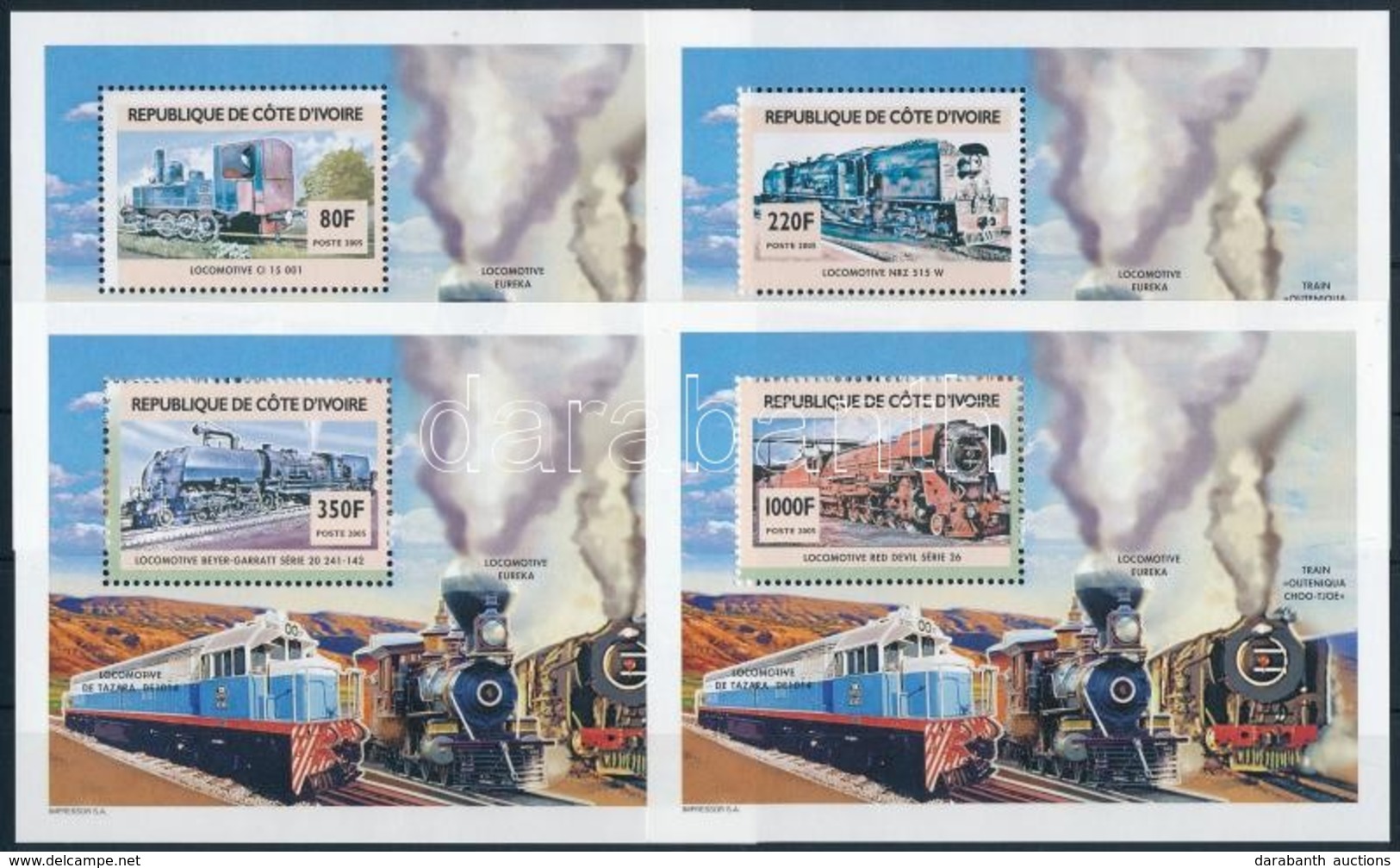 ** 2005 Vasút Blokksor,
Railway Blockset
Mi 129-132 A - Andere & Zonder Classificatie