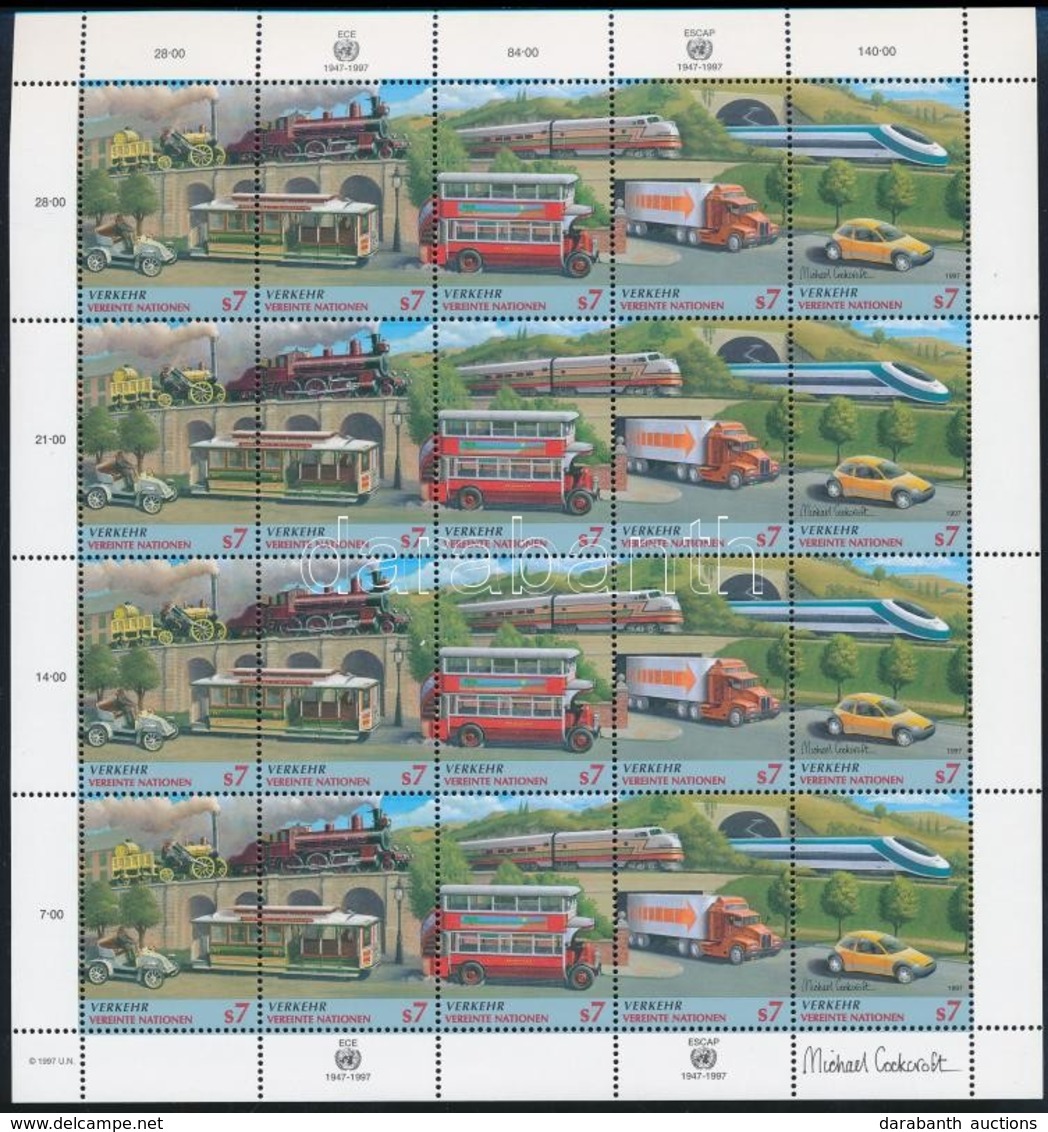 ** 1997 Közlekedés Kisív,
Transport Minisheet
Mi 231-235 - Other & Unclassified