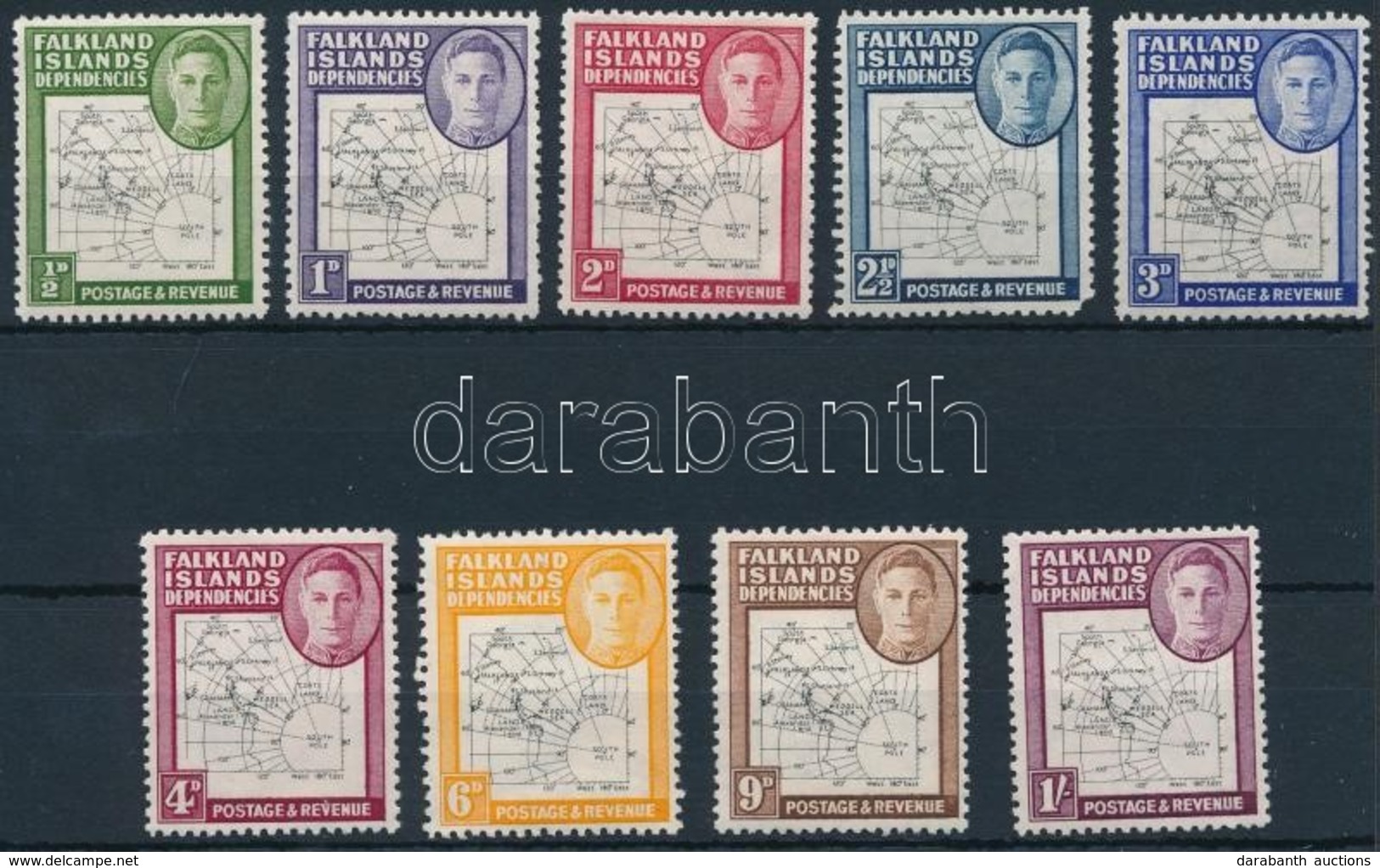 ** 1946/1949 Forgalmi Sor Mi 1-9 II ( 2 1/2 érték Sarokhibás / Missing Corner) - Andere & Zonder Classificatie