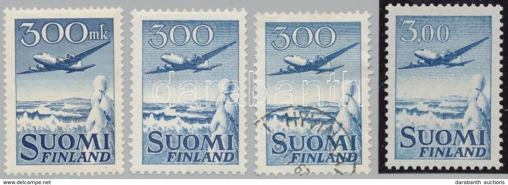 ** * O 1950-1963 4 Db Repülő Bélyeg - Other & Unclassified