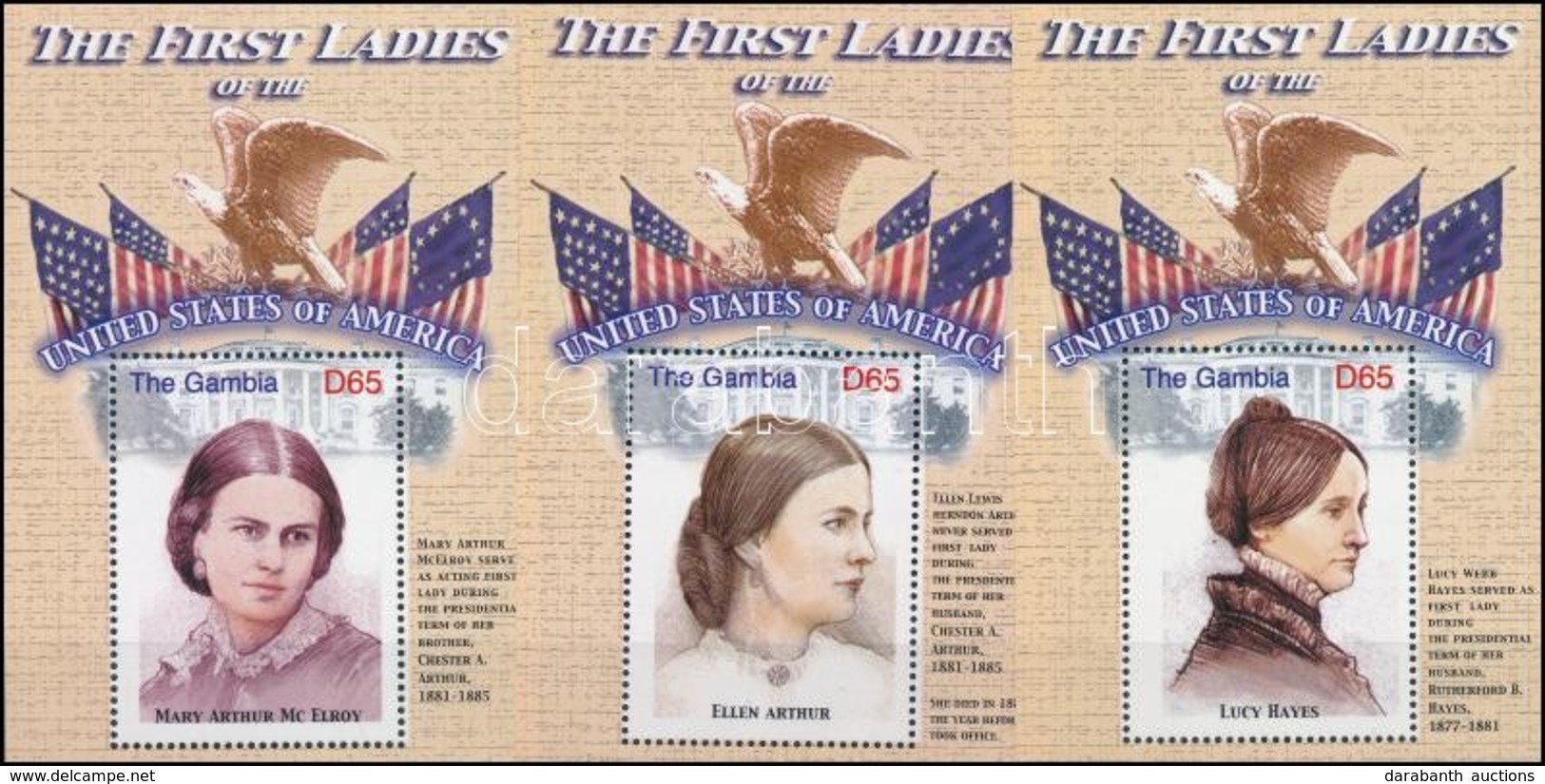 ** 2007 First Ladies Blokkok,
First Ladies Blocks
Mi  738,740,741, - Autres & Non Classés