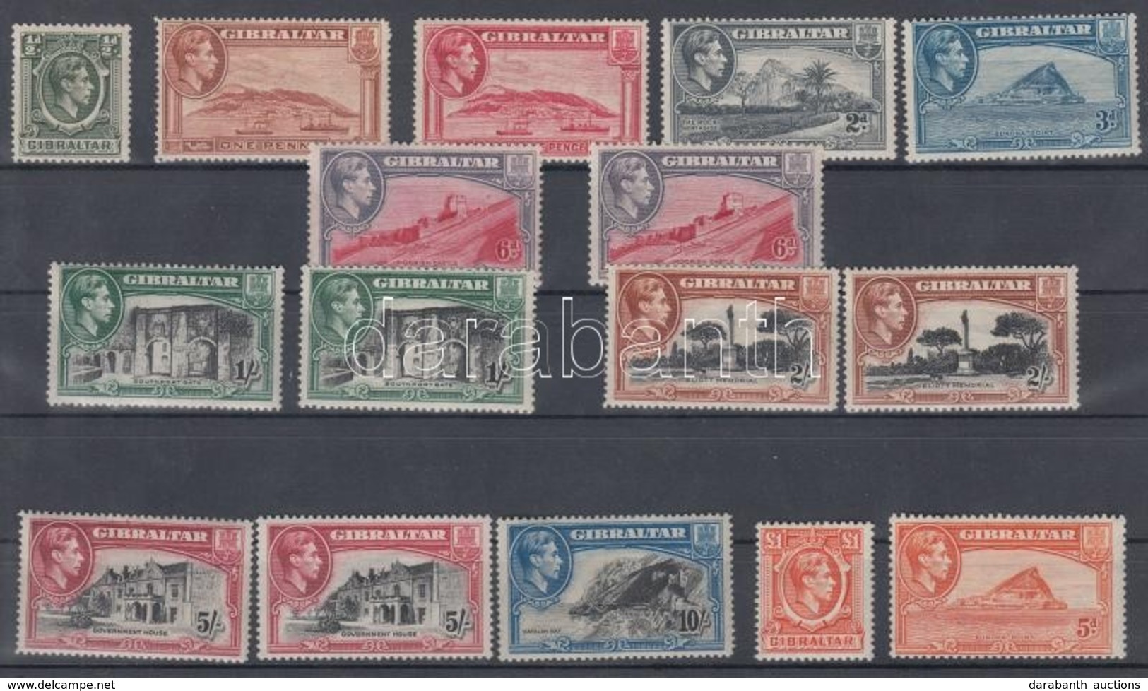 ** 1938/1949 Forgalmi Sor Vegyes Fogazással, 4 érték 2 Féle Fogazással (összesen 16 Db Bélyeg) / Definitive Set Mi 107-1 - Other & Unclassified