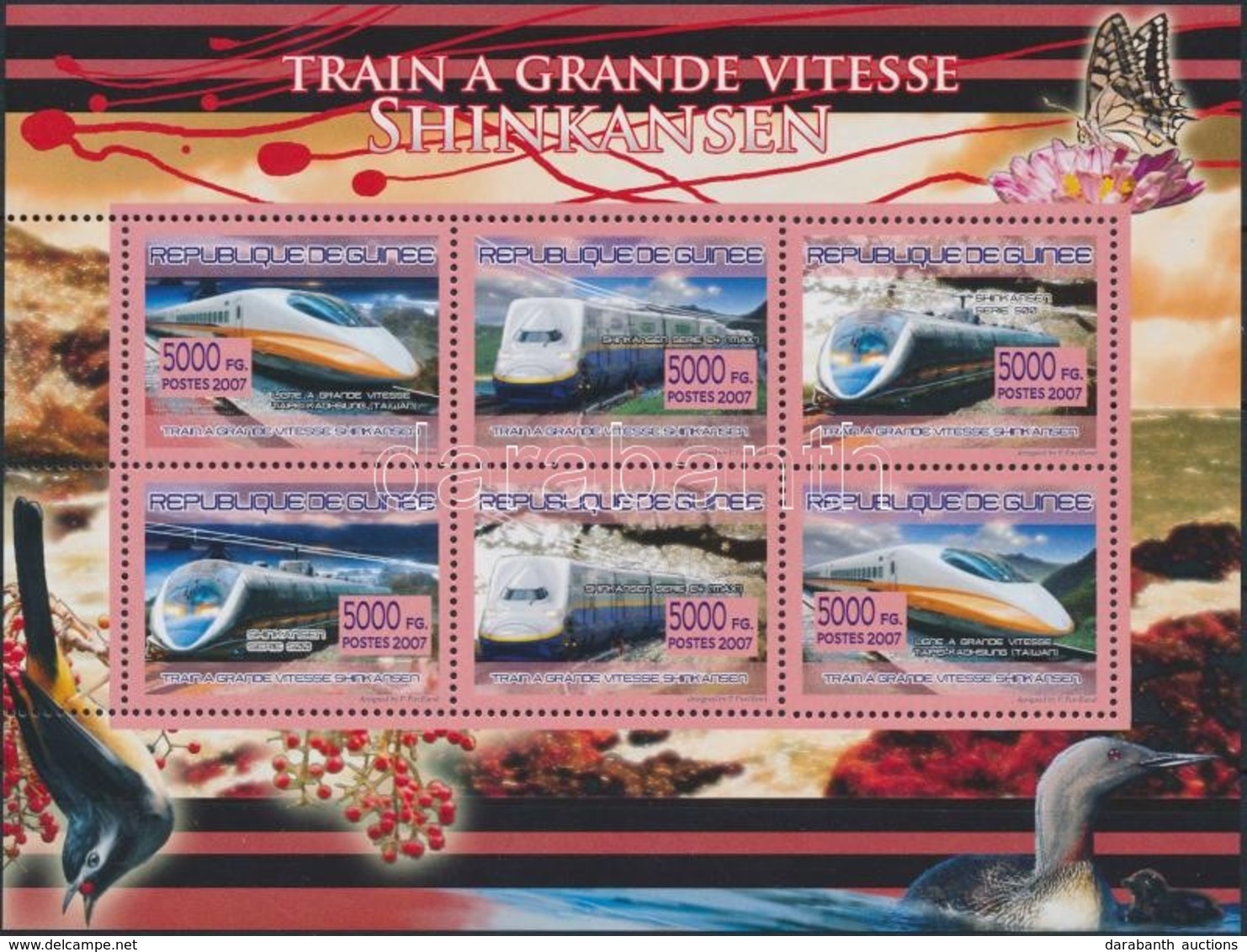 ** 2007 Shinkansen Vonatok Kisív Mi 5190-5195 - Sonstige & Ohne Zuordnung