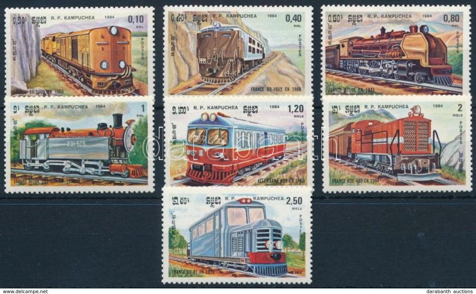 ** 1984 Vasút Sor,
Railway Set
Mi 584-590 - Sonstige & Ohne Zuordnung