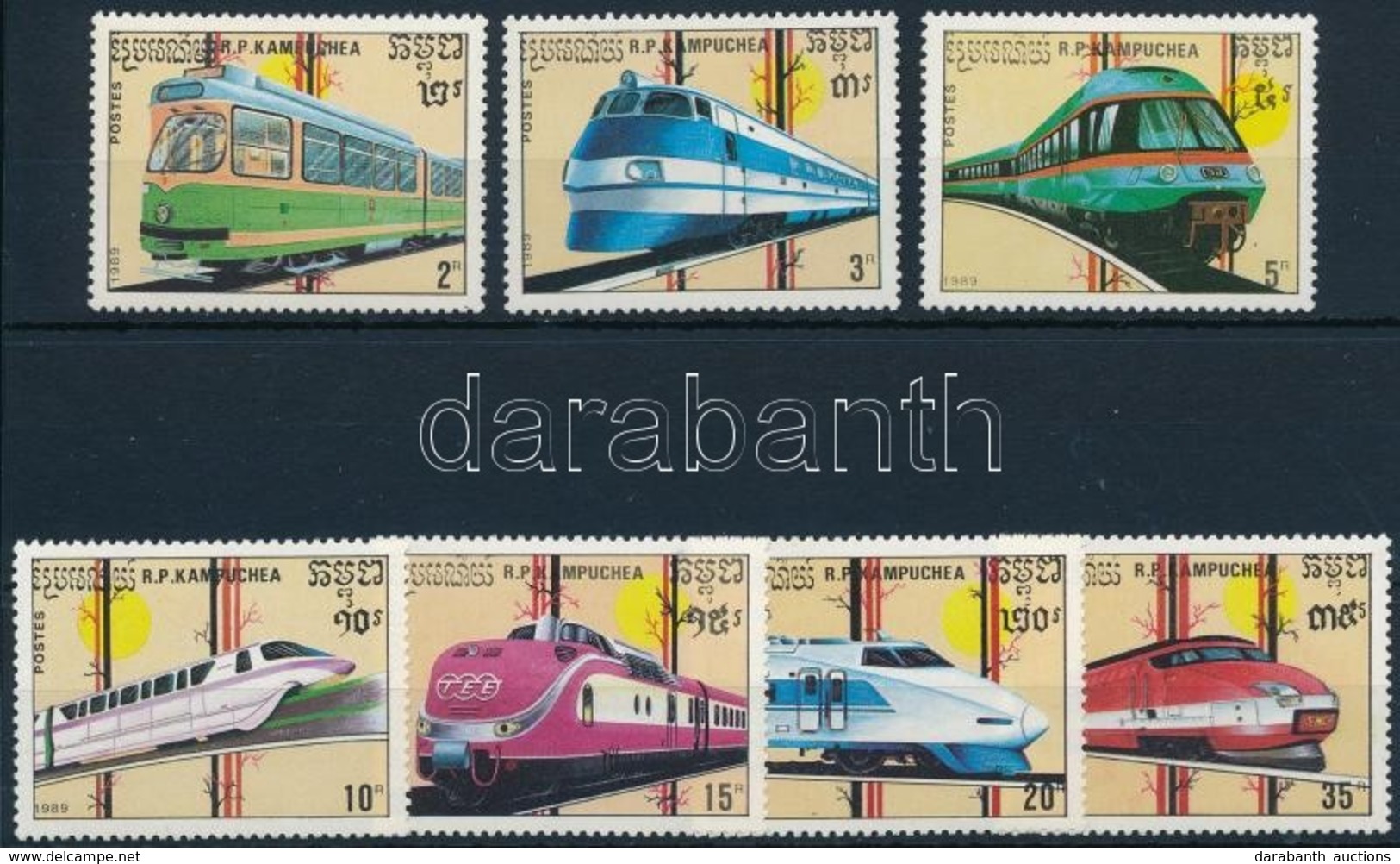 ** 1989 Vasút Sor,
Railway Set
Mi 1007-1013 - Sonstige & Ohne Zuordnung