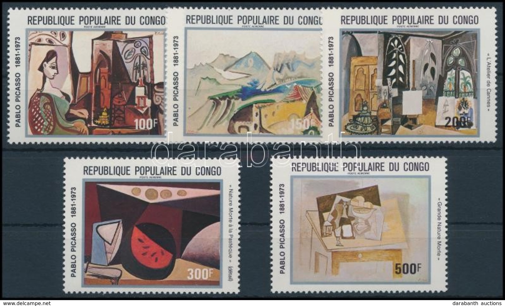 ** 1981 Picasso, Festmények Sor,
Picasso, Paintings Set
Mi 827-831 - Sonstige & Ohne Zuordnung