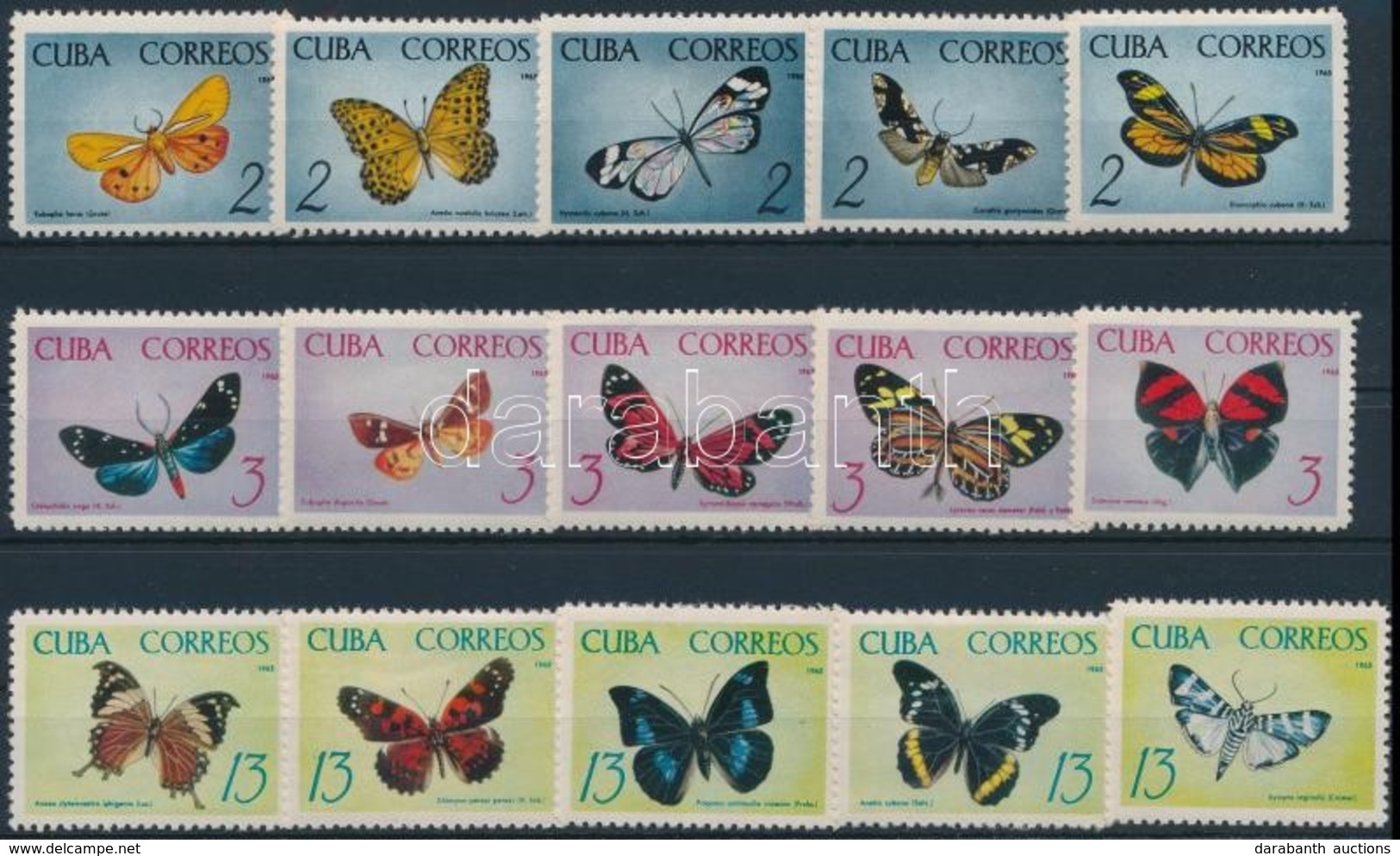** 1965 Pillangók Sor,
Butterflies Set
Mi 1058-1072 - Sonstige & Ohne Zuordnung
