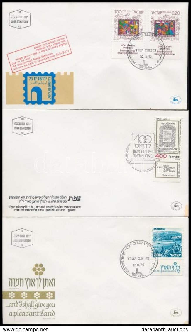 Izrael 1970-1978 8 Db Klf Tabos FDC - Autres & Non Classés