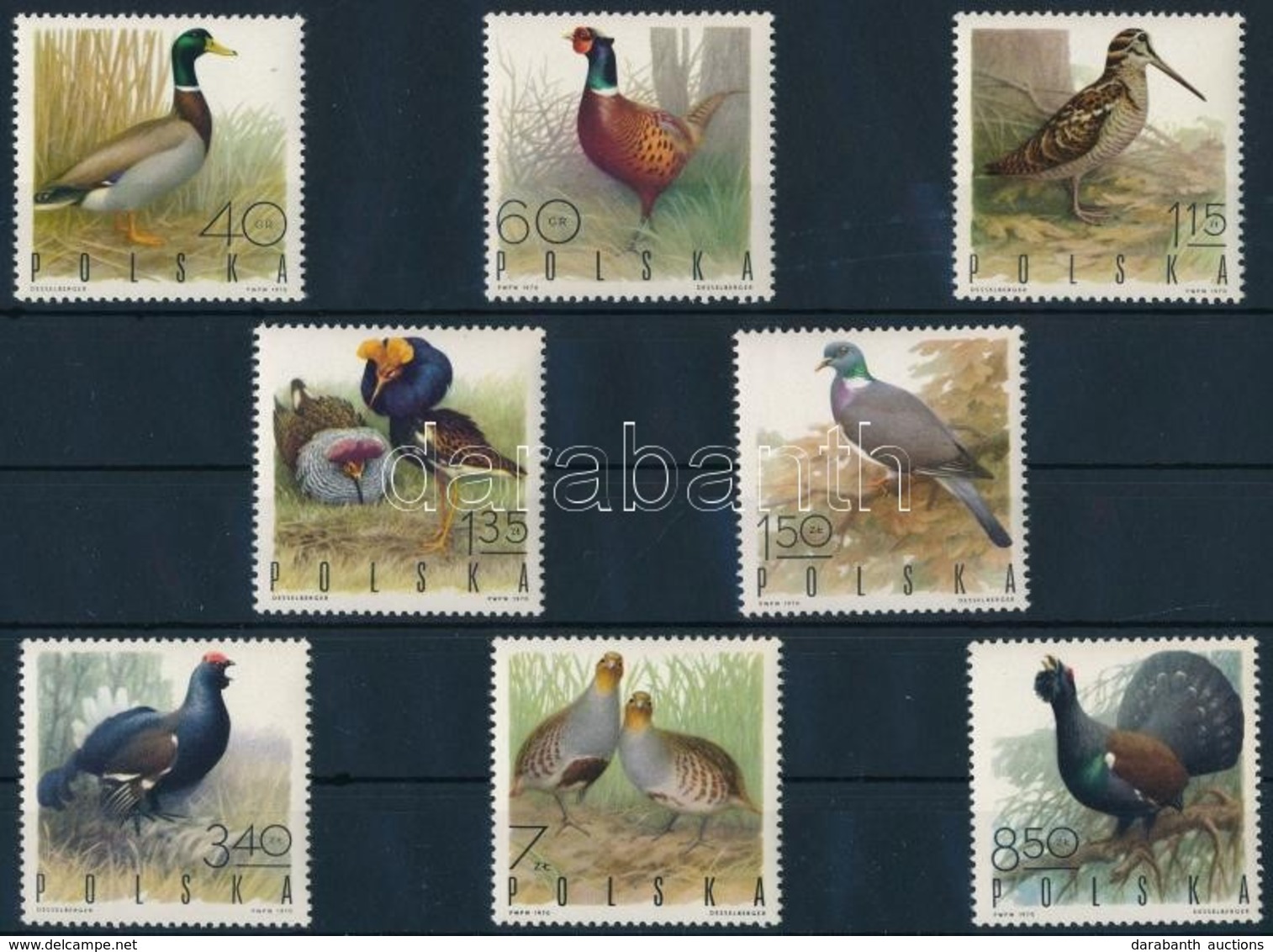 ** 1970 Vadászható Madarak Sor,
Huntable Birds Set
Mi 1988-1995 - Other & Unclassified