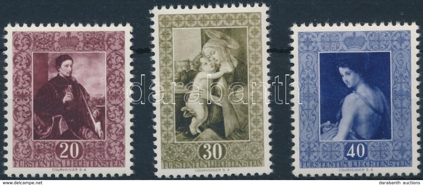 ** 1952 Festmény Sor Mi 306-308 - Sonstige & Ohne Zuordnung