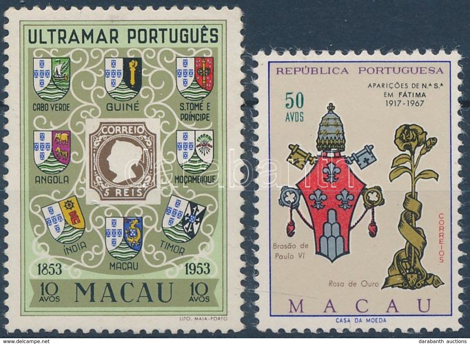 ** 1954-1967 Mi 404 + 442 (gumihibák) - Autres & Non Classés