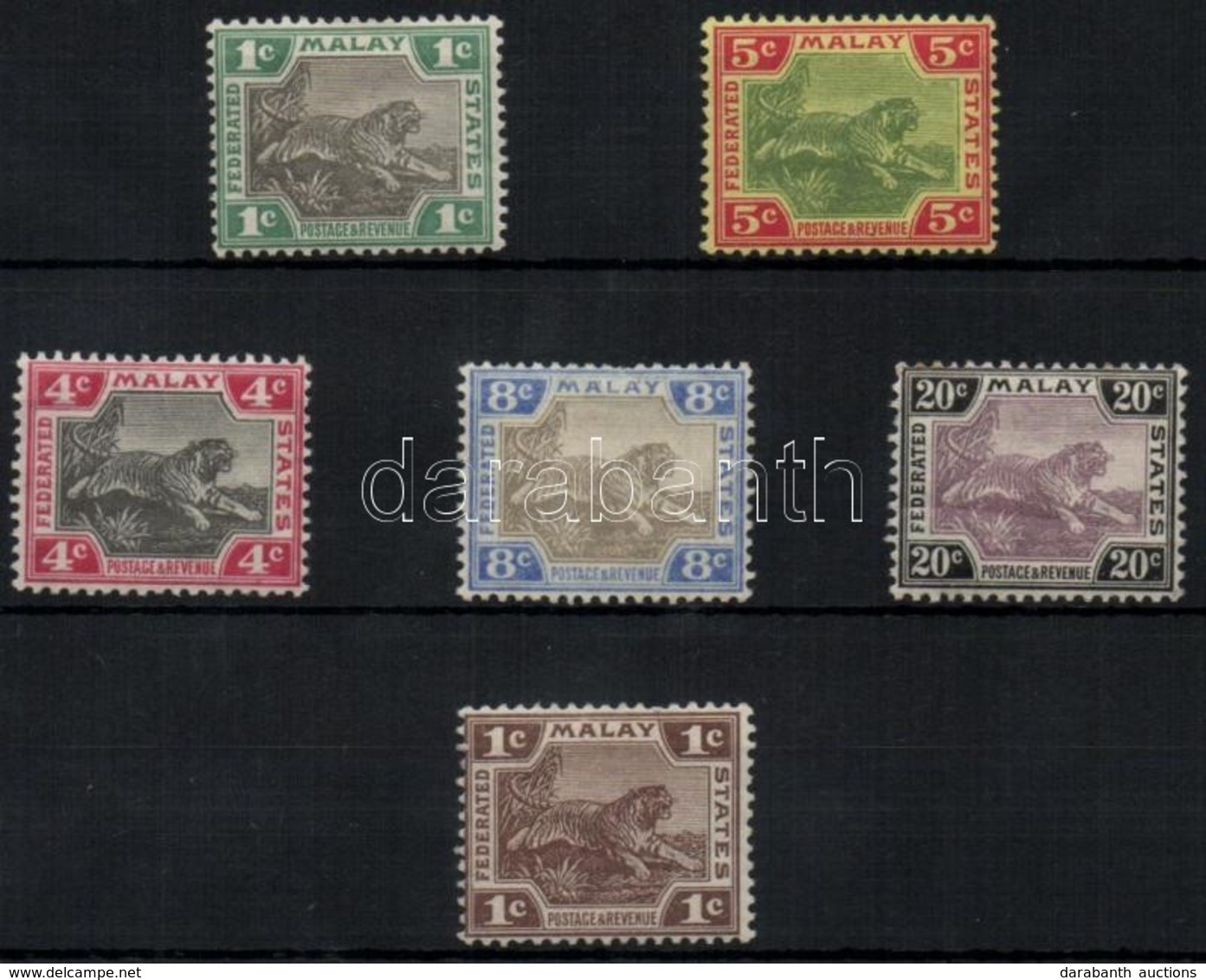 * 1901-1918 Forgalmi Bélyegek / Definitive Stamps Mi 15 + 18 + 29a + 31y + 33 + 44 - Andere & Zonder Classificatie