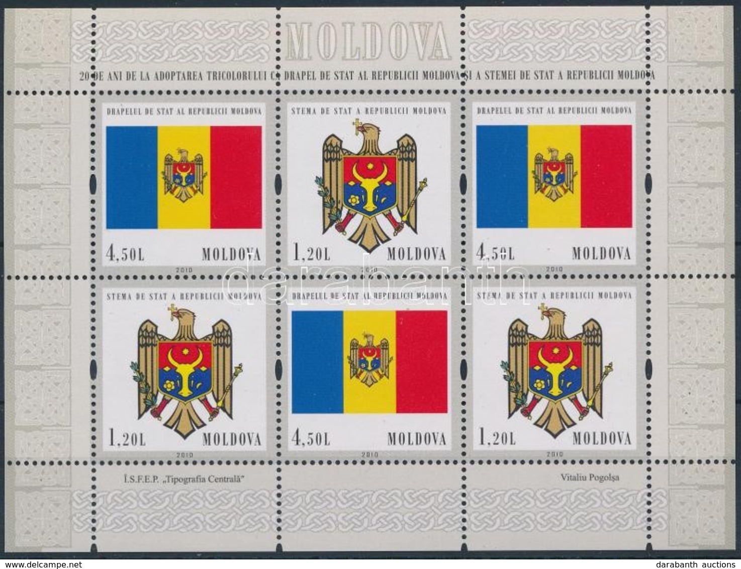 ** 2010 Zászló Kisív,
Flag Mini Sheet
Mi 717-718 Sw - Autres & Non Classés