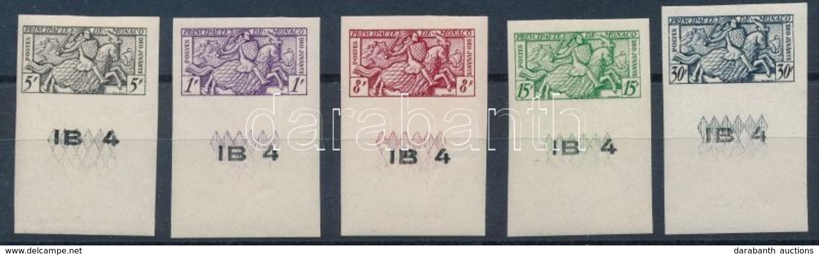 * 1951 Forgalmi ívszéli Vágott Sor Mi 443-447 - Other & Unclassified