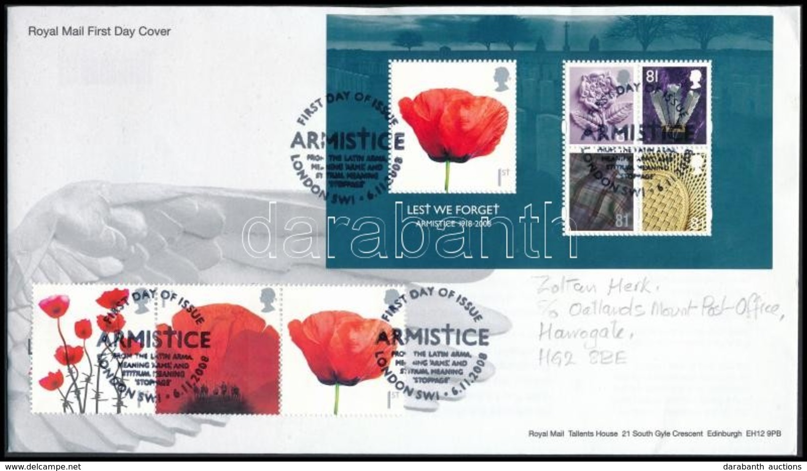 2008 Világháború Hármascsík Mi 2469 II, 2598, 2692 + Blokk Mi 47 FDC-n - Sonstige & Ohne Zuordnung