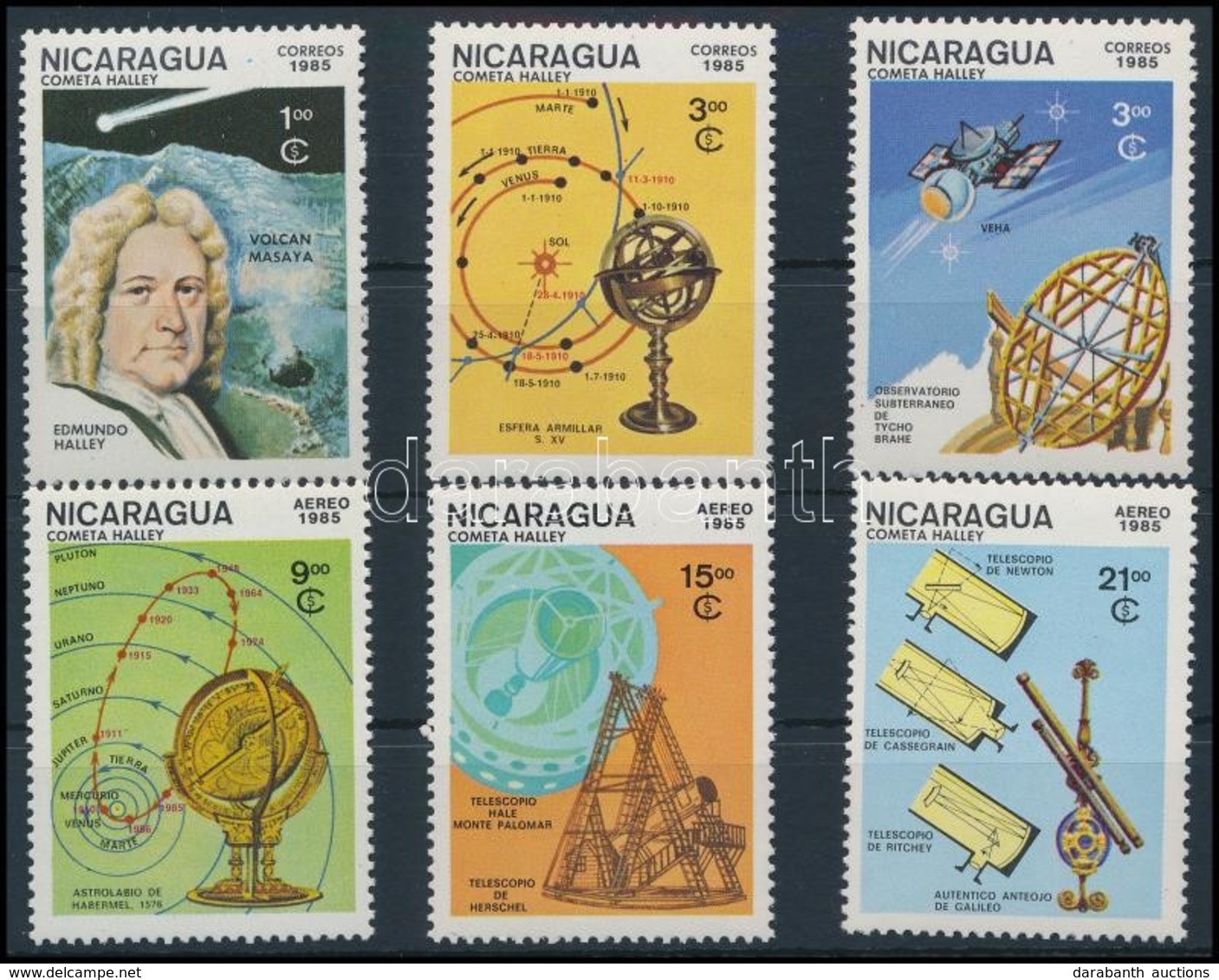 ** 1985 Halley üstökös Sor,
Halley's Comet Set
Mi 2621-2626 - Autres & Non Classés