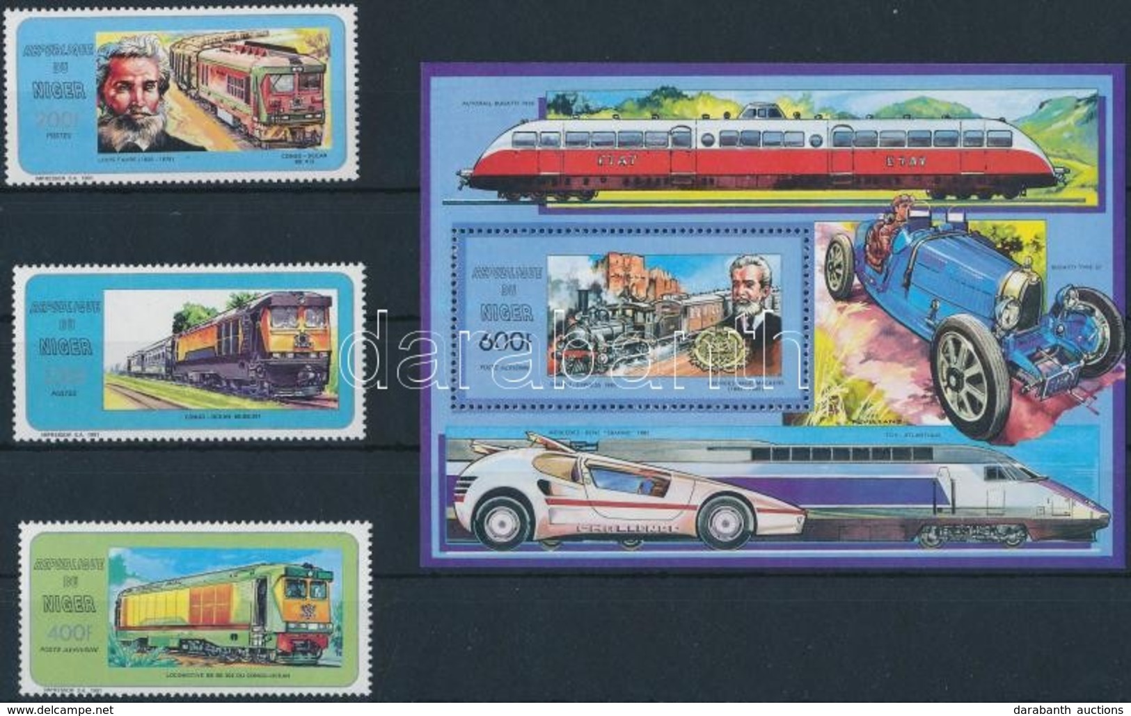 ** 1991 Technikai Vívmányok Sor 3 értéke: Mozdonyok Mi 1144-1146 + Orient Expressz Blokk Mi 76 - Other & Unclassified