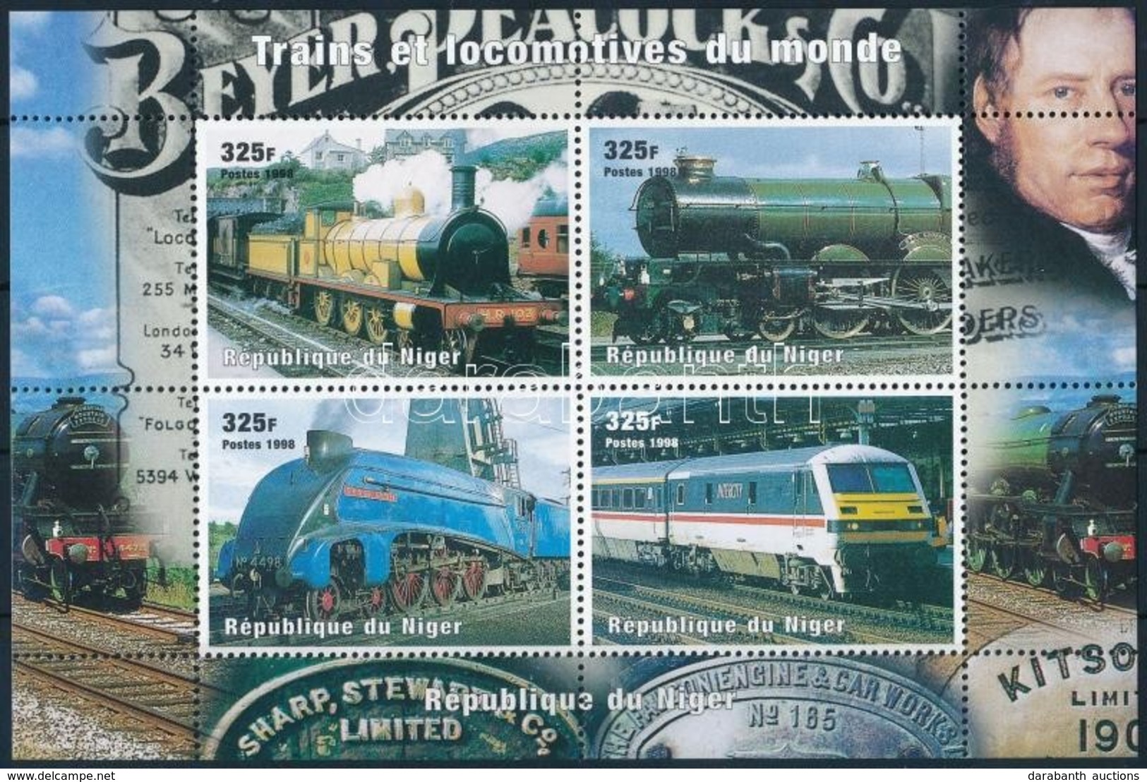 ** 1998 Vasút Kisív,
Railway Minisheet
Mi 1448-1451 - Other & Unclassified