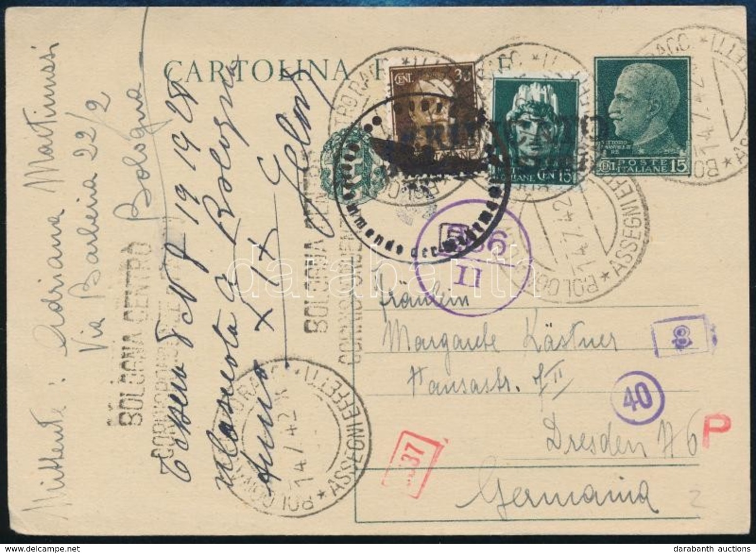 1942 Cenzúrás Levelezőlap Németországba / Censored Postcard To Germany - Andere & Zonder Classificatie