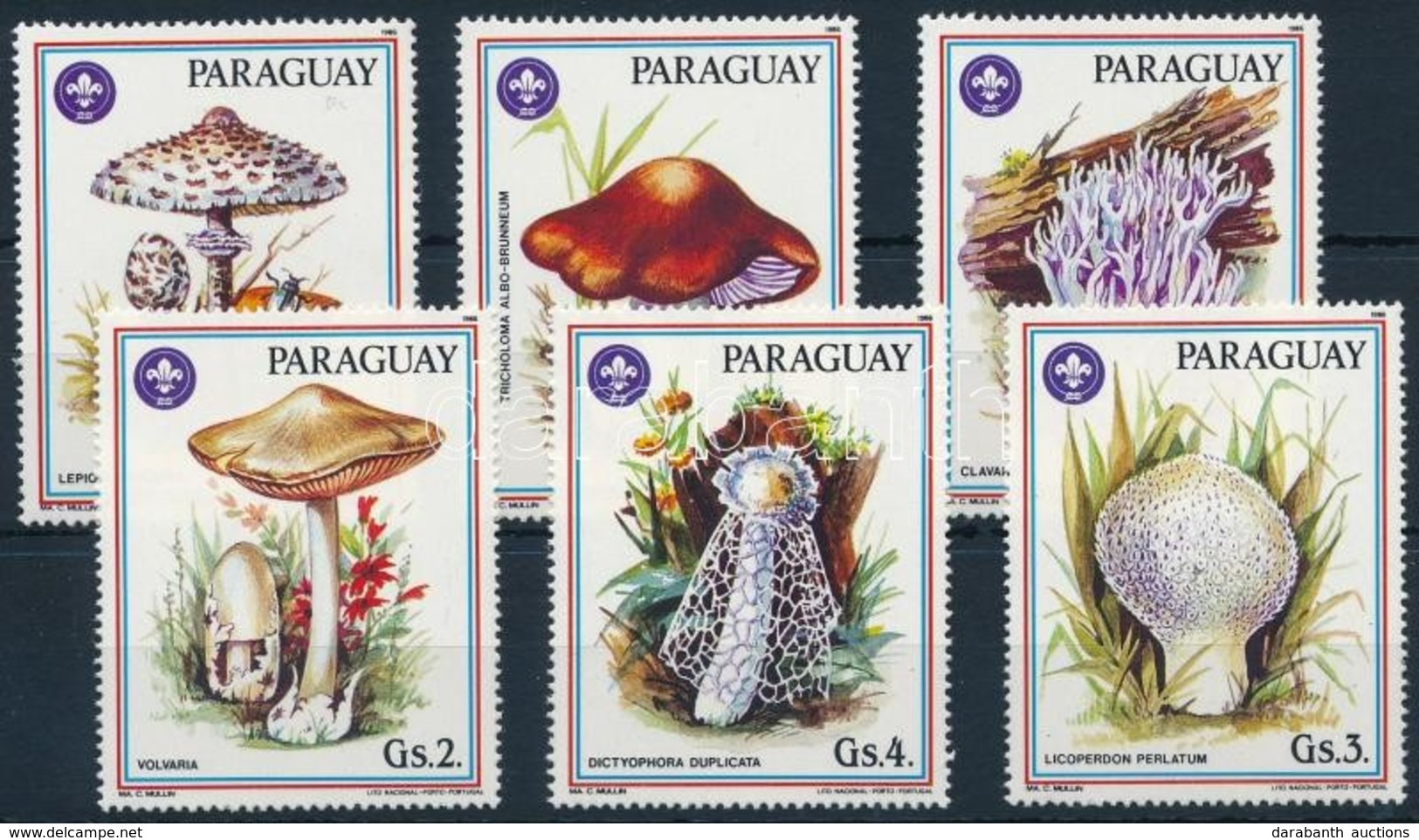 ** 1986 Gomba Sor,
Mushroom Set
Mi 3950-3956 - Andere & Zonder Classificatie