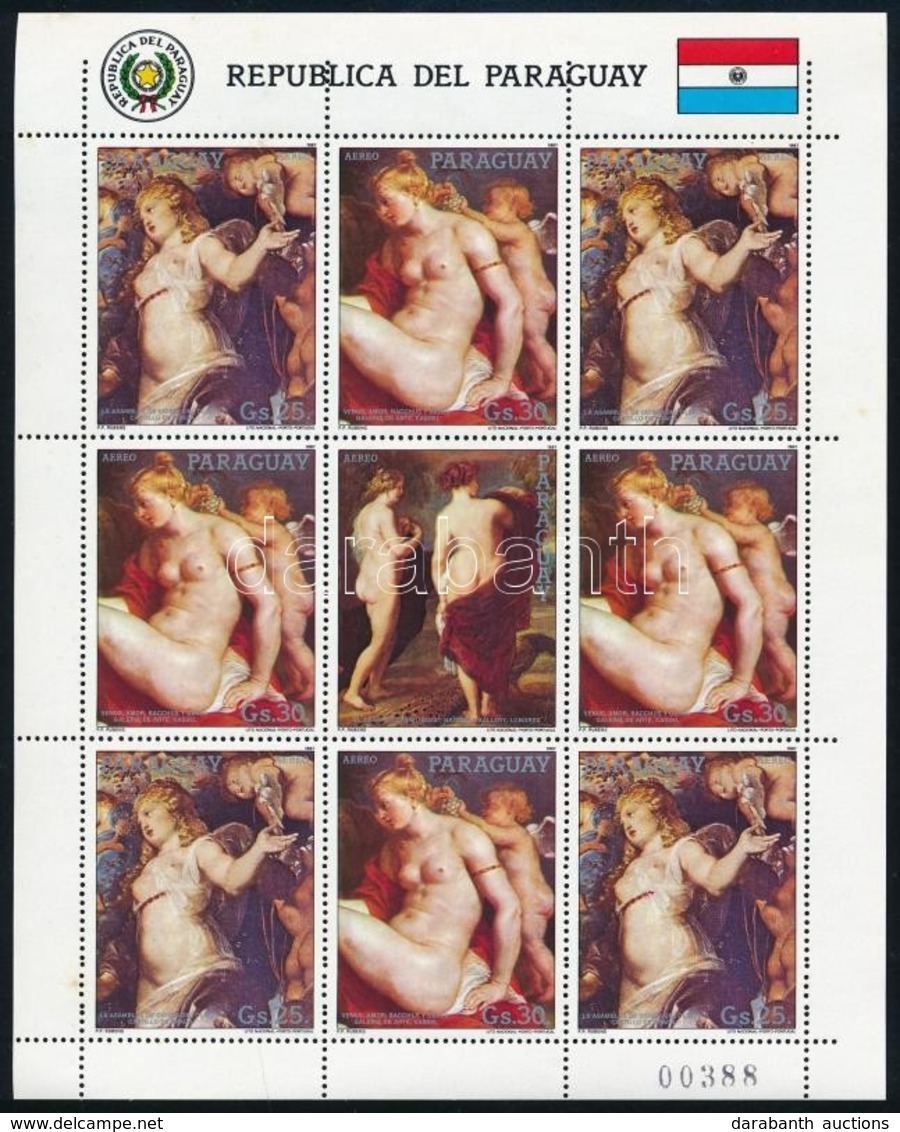 ** 1987 Rubens Festmény Kisív,
Rubens Painting Minisheet
Mi 4167-4168 - Andere & Zonder Classificatie