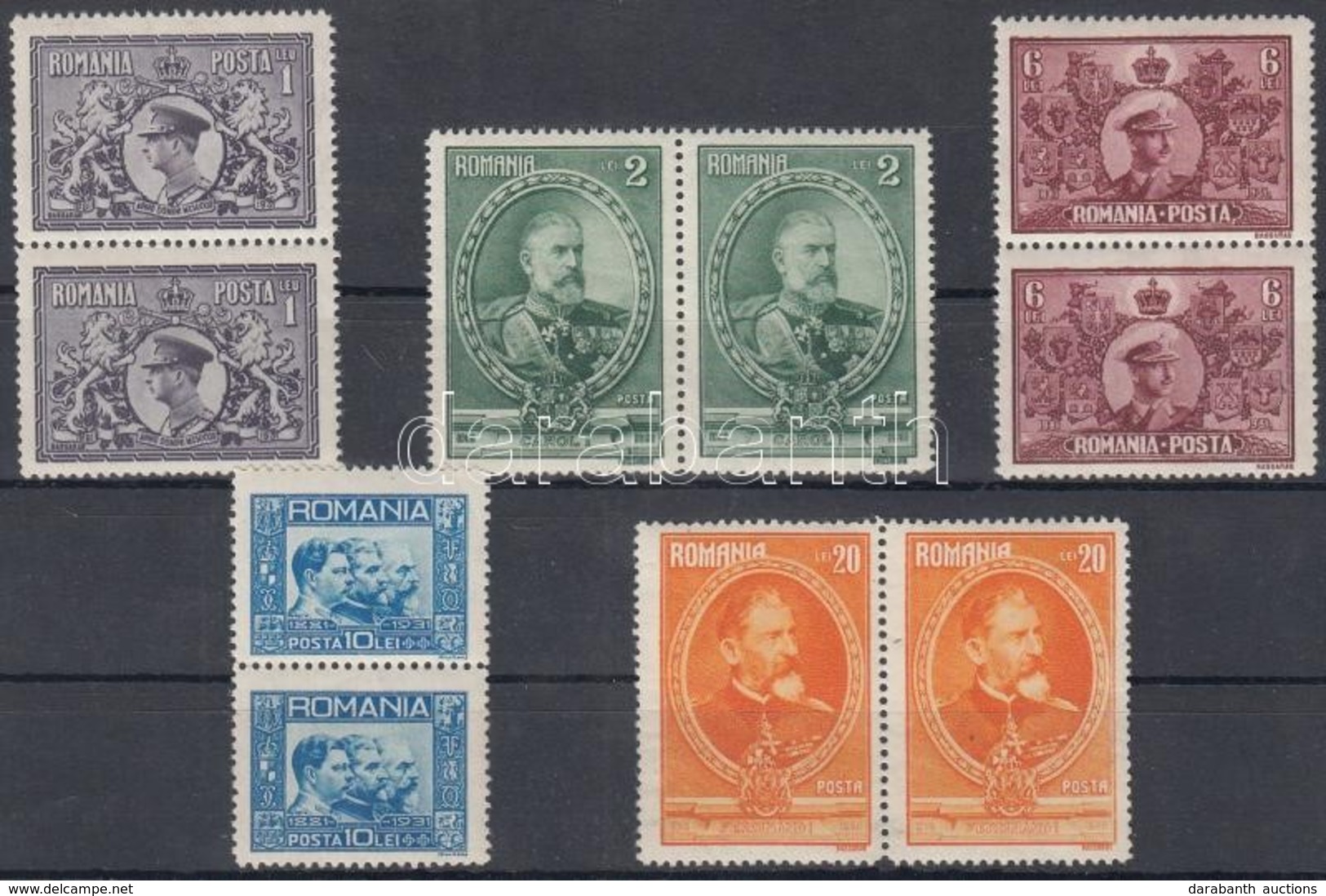 ** 1931 50 éves A Román Királyság Sor Párokban Mi 397-401 - Other & Unclassified