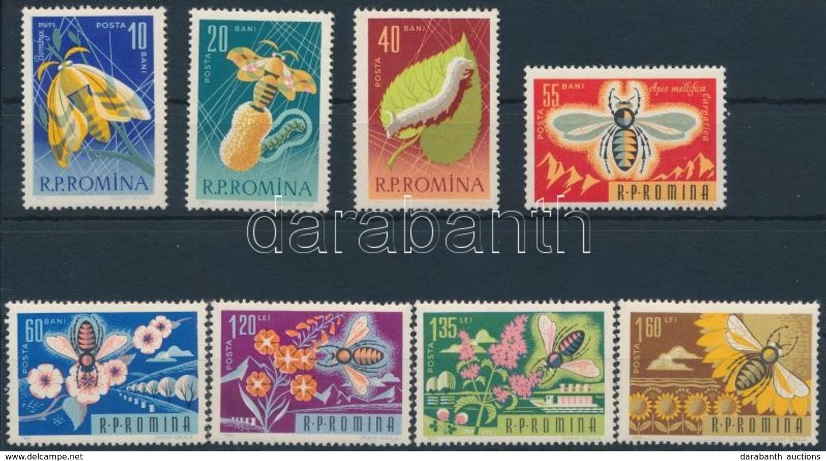 ** 1963 Méhek Sor,
Bees Set
Mi 2214-2221 - Other & Unclassified