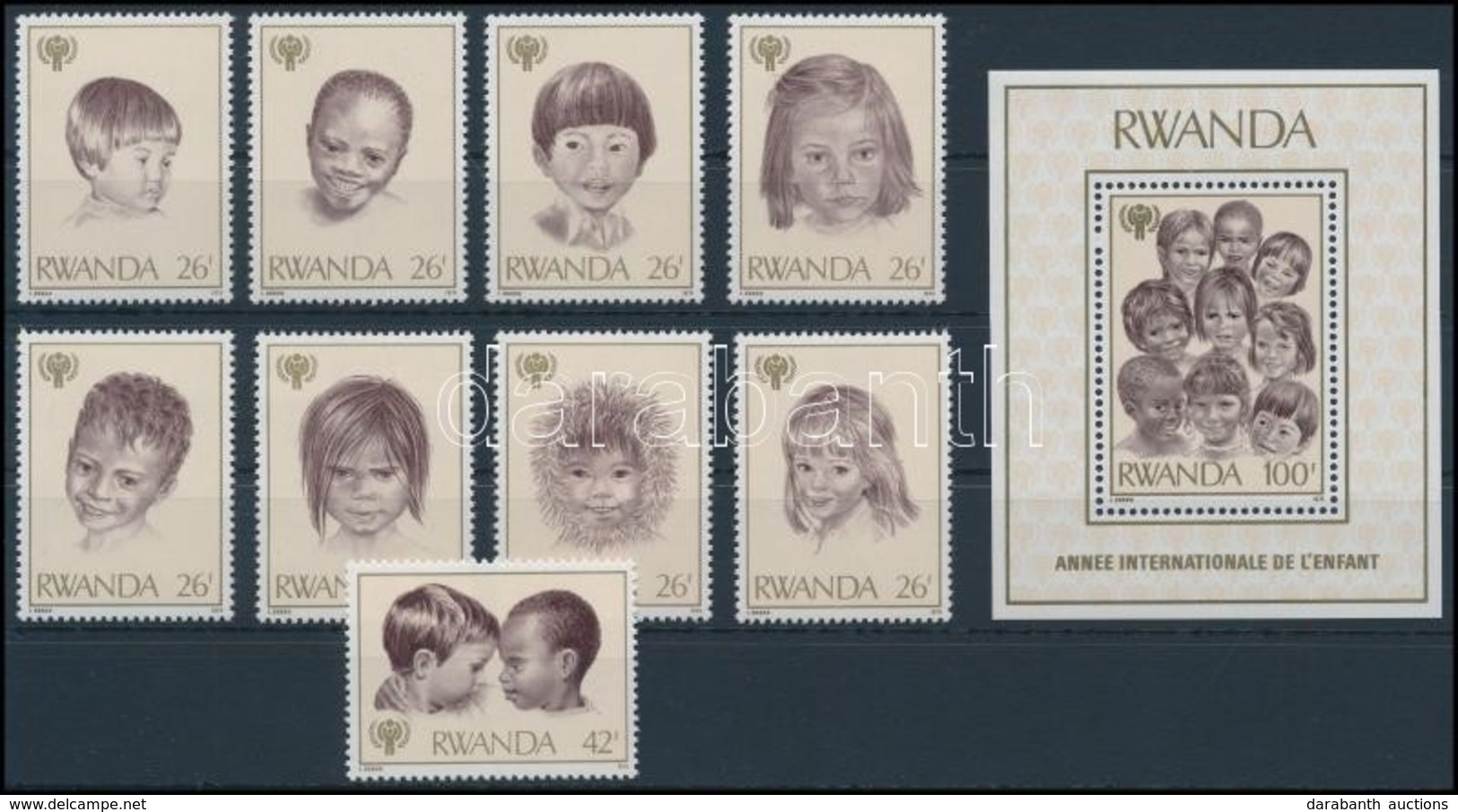 ** 1979 Nemzetközi Gyermekév Sor + Blokk,
International Year Of Children Set + Block
Mi 992-999 + 86 - Other & Unclassified