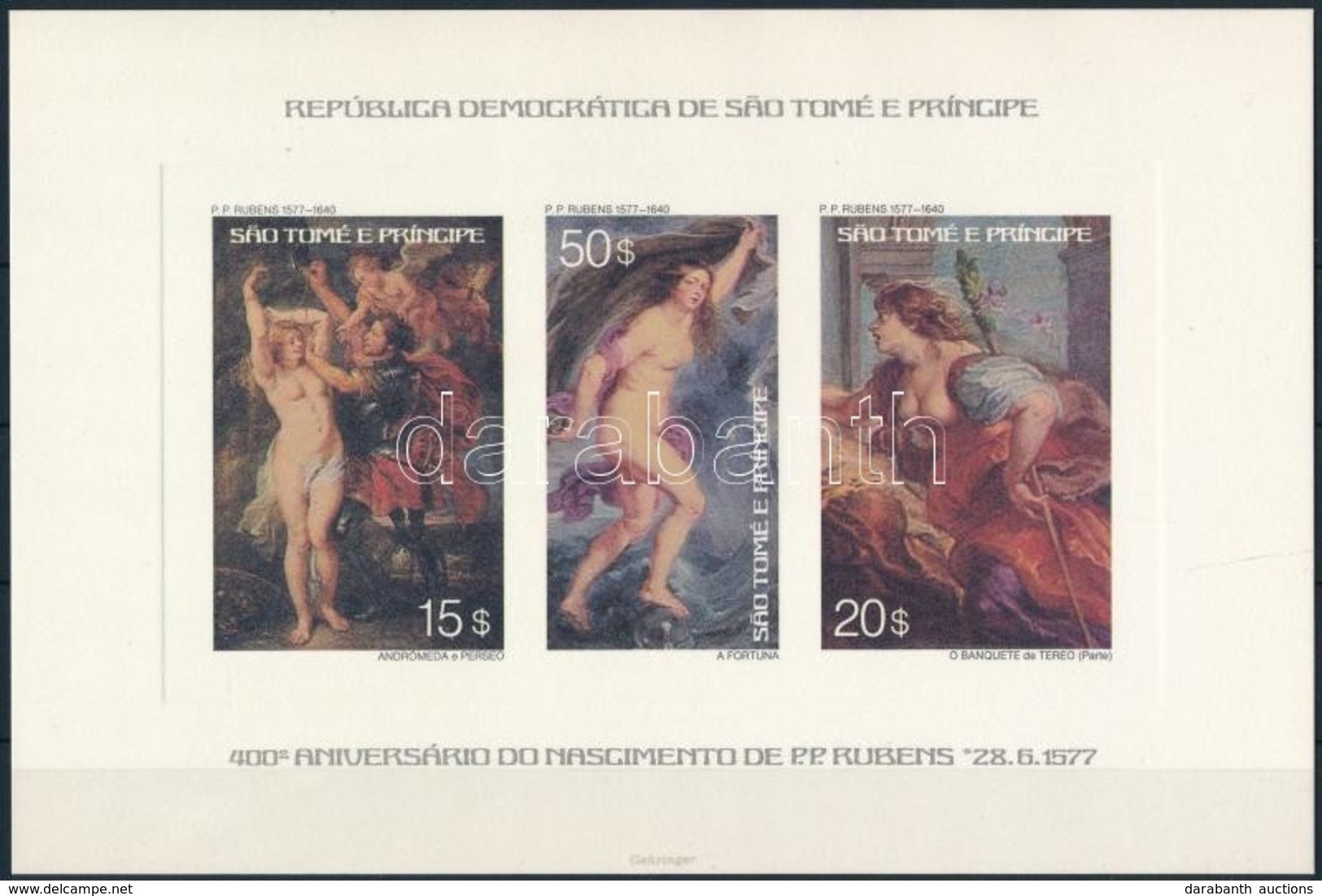 ** 1977 Rubens Festmény Sor 2 Db De Luxe Blokkban,
Rubens Painting Set In 2 De Luxe Blocks
Mi 452-457 - Autres & Non Classés