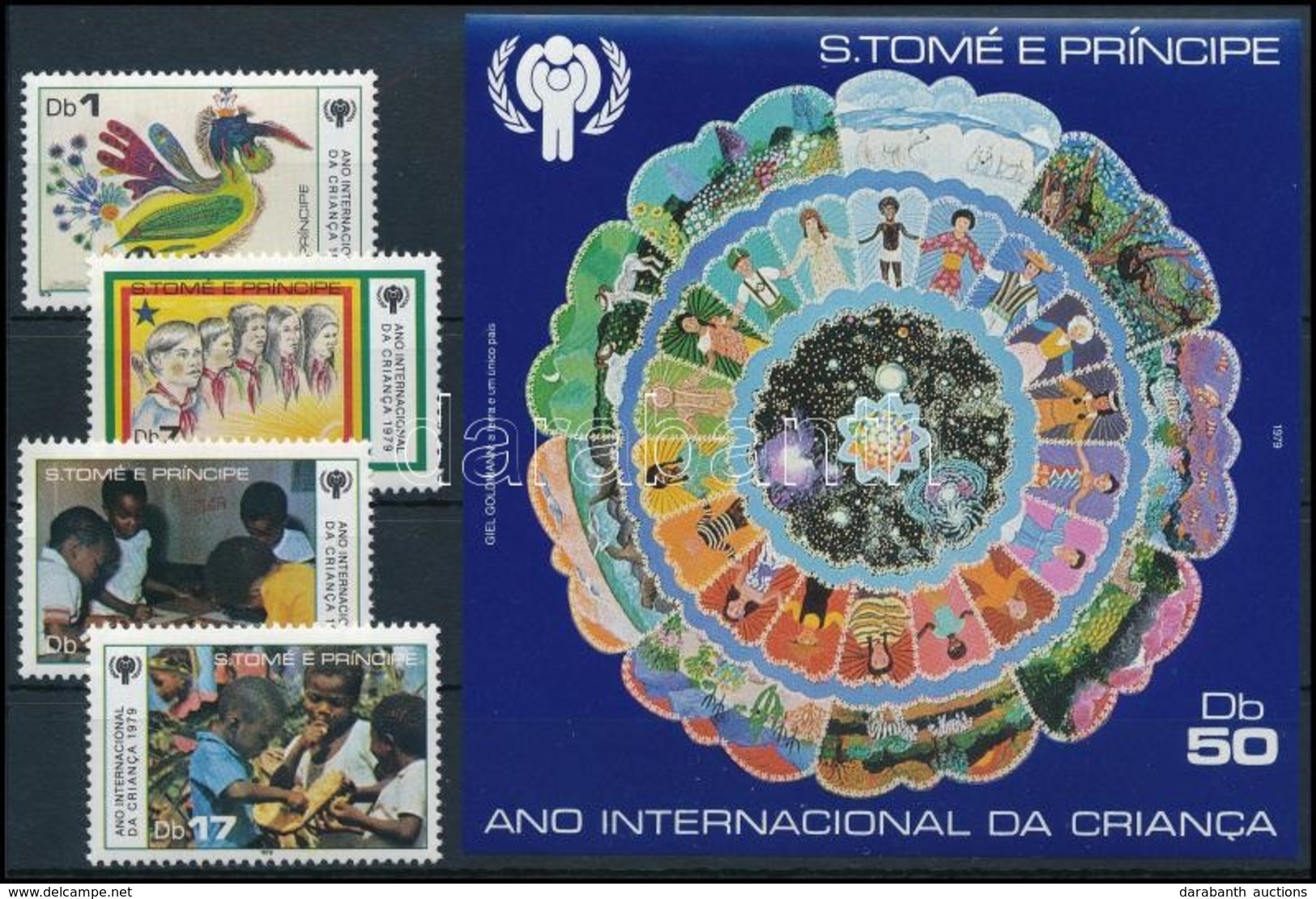 ** 1979 Nemzetközi Gyermekév Sor + Blokk,
International Year Of Children Set + Block
Mi 579-582 + 34 - Sonstige & Ohne Zuordnung