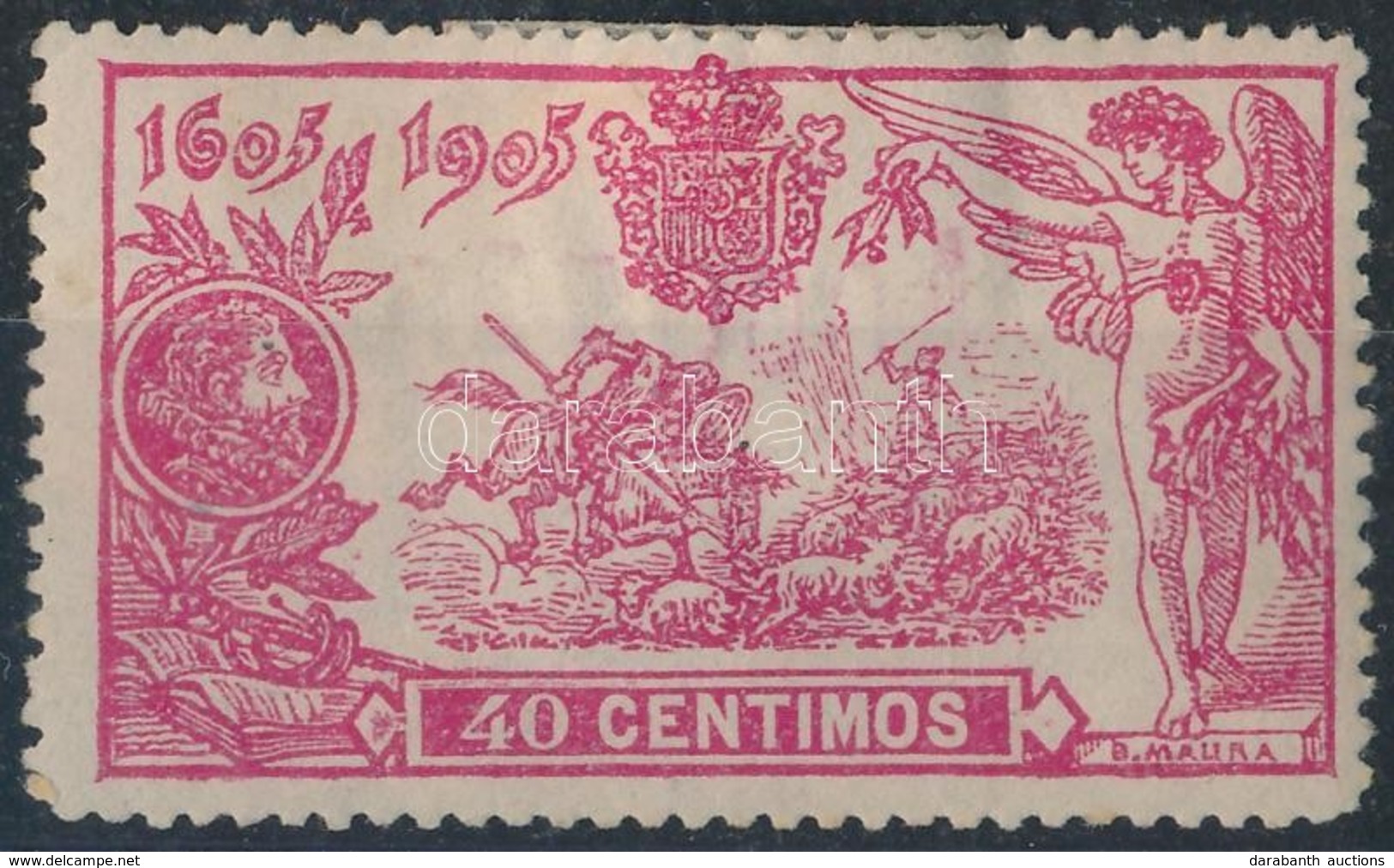 * 1905 Don Quijote Mi 225 (kis Betapadás / Gum Disturbance) - Other & Unclassified