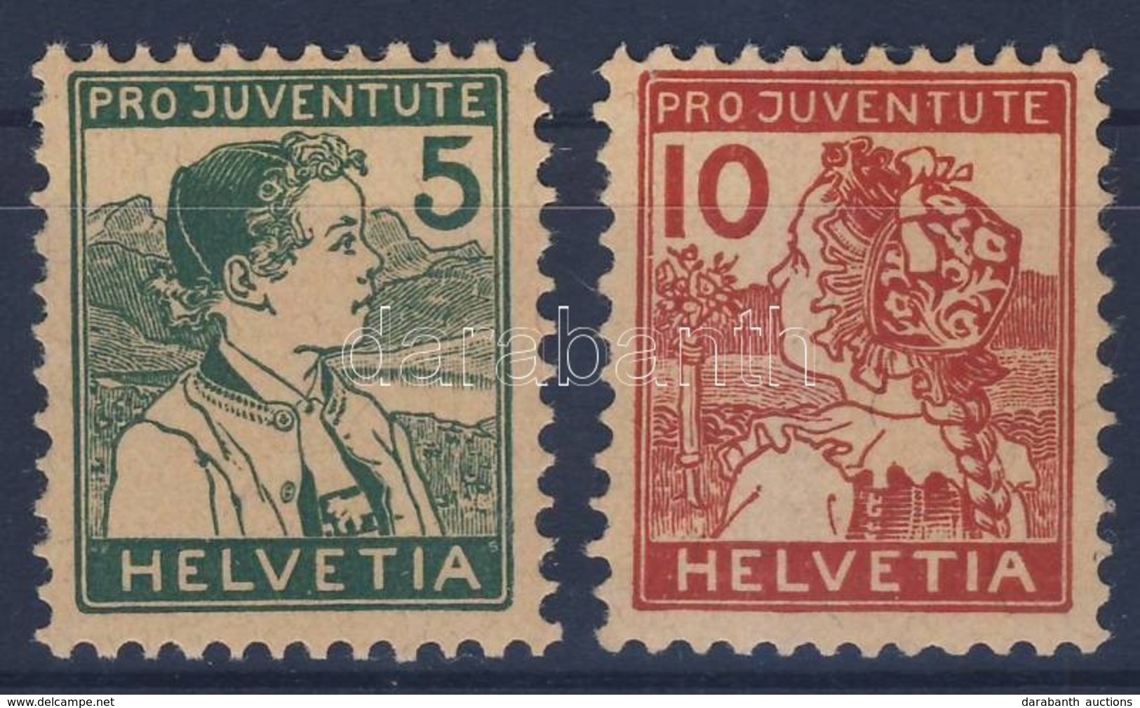 ** 1915 Pro Juventute Mi 128-129 - Autres & Non Classés