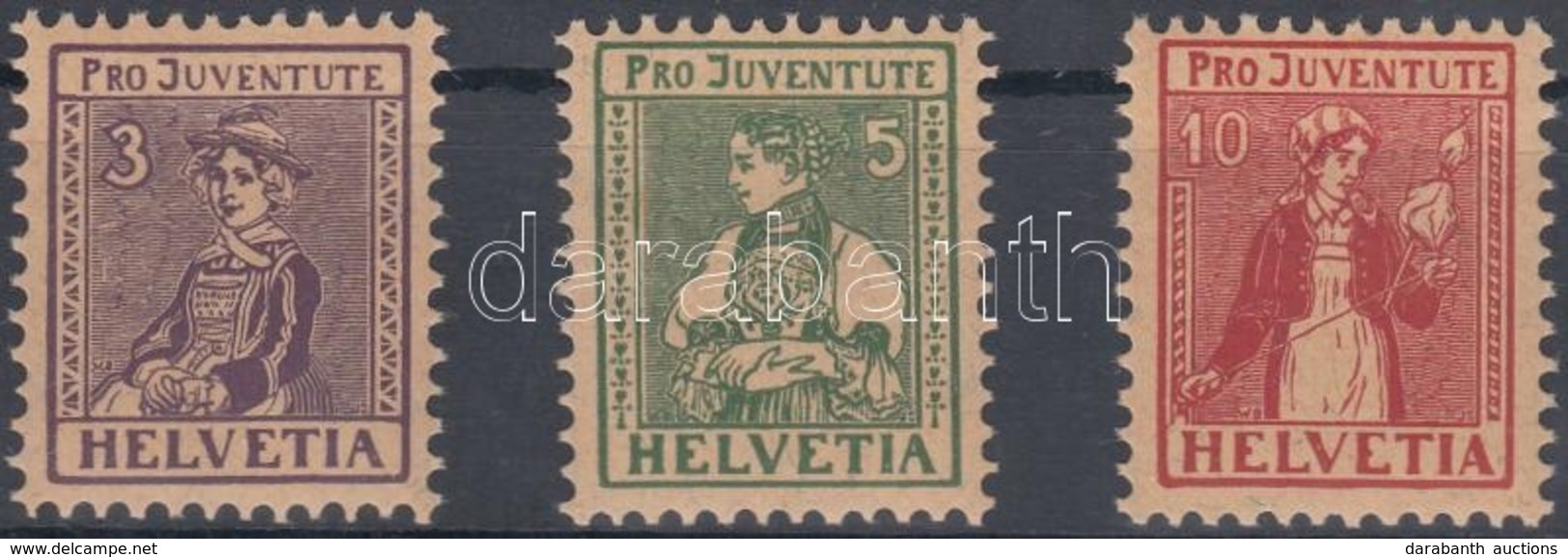 ** 1916 Pro Juventute Sor Mi 130-132 - Other & Unclassified